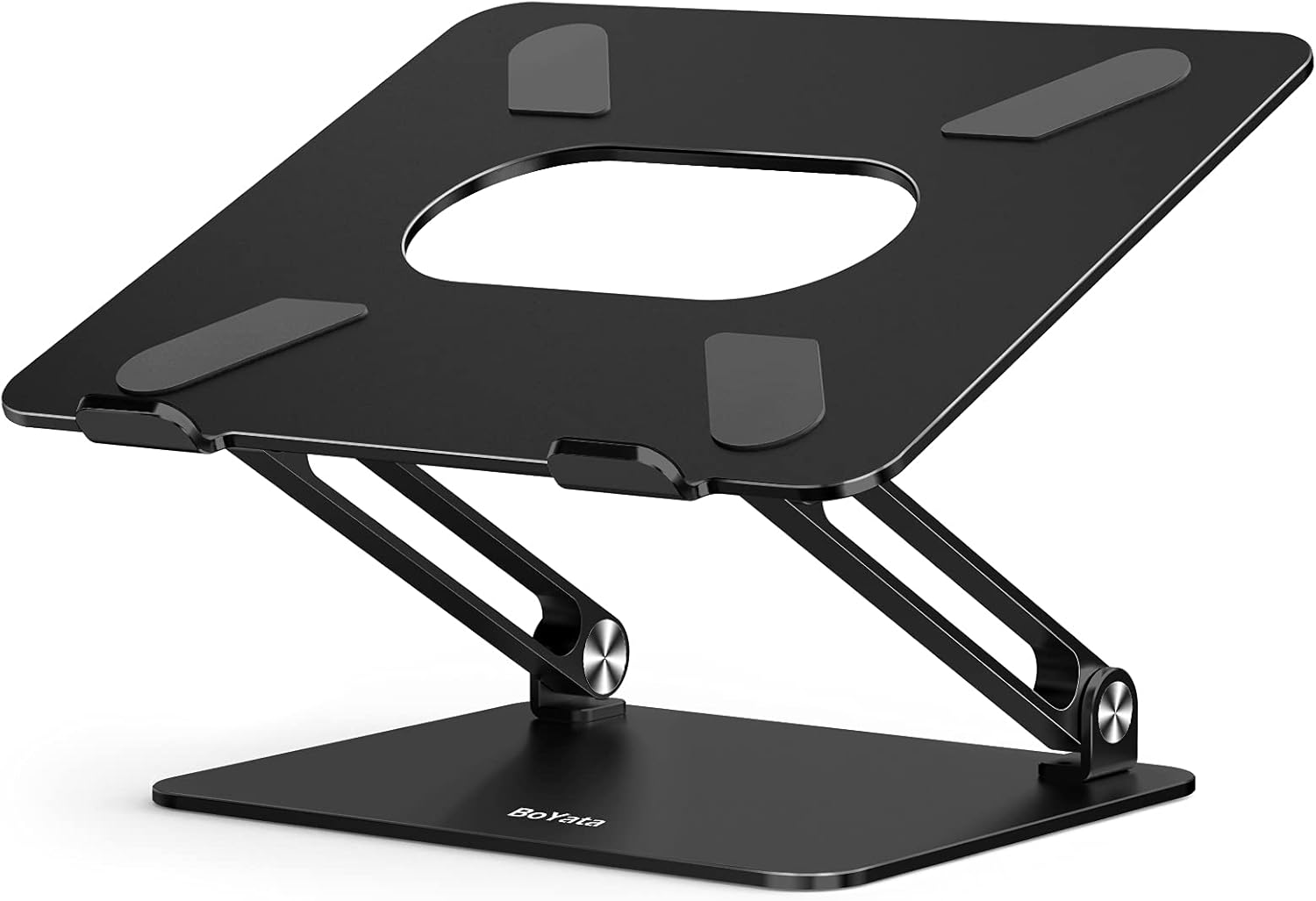 Detalle de BoYata Laptop-Ständer mit verstellbarem Winkel und Heat-Vent – Aluminium, kompatibel mit 10–17 Zoll Notebooks