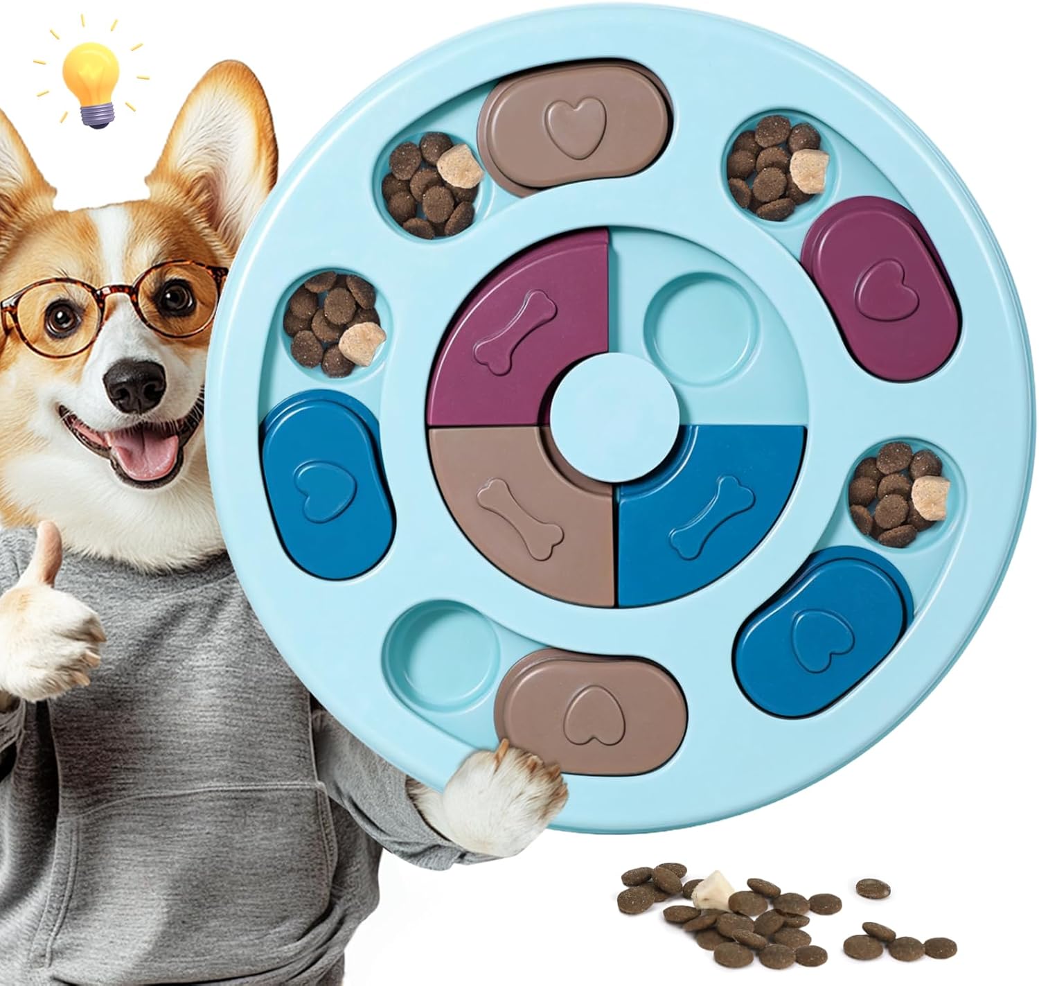 Thumbnail 6 de TRIGRAND Intelligenz-Hundespielzeug mit Quietschern – Puzzle, langsames Fressen und Waschbarkeit
