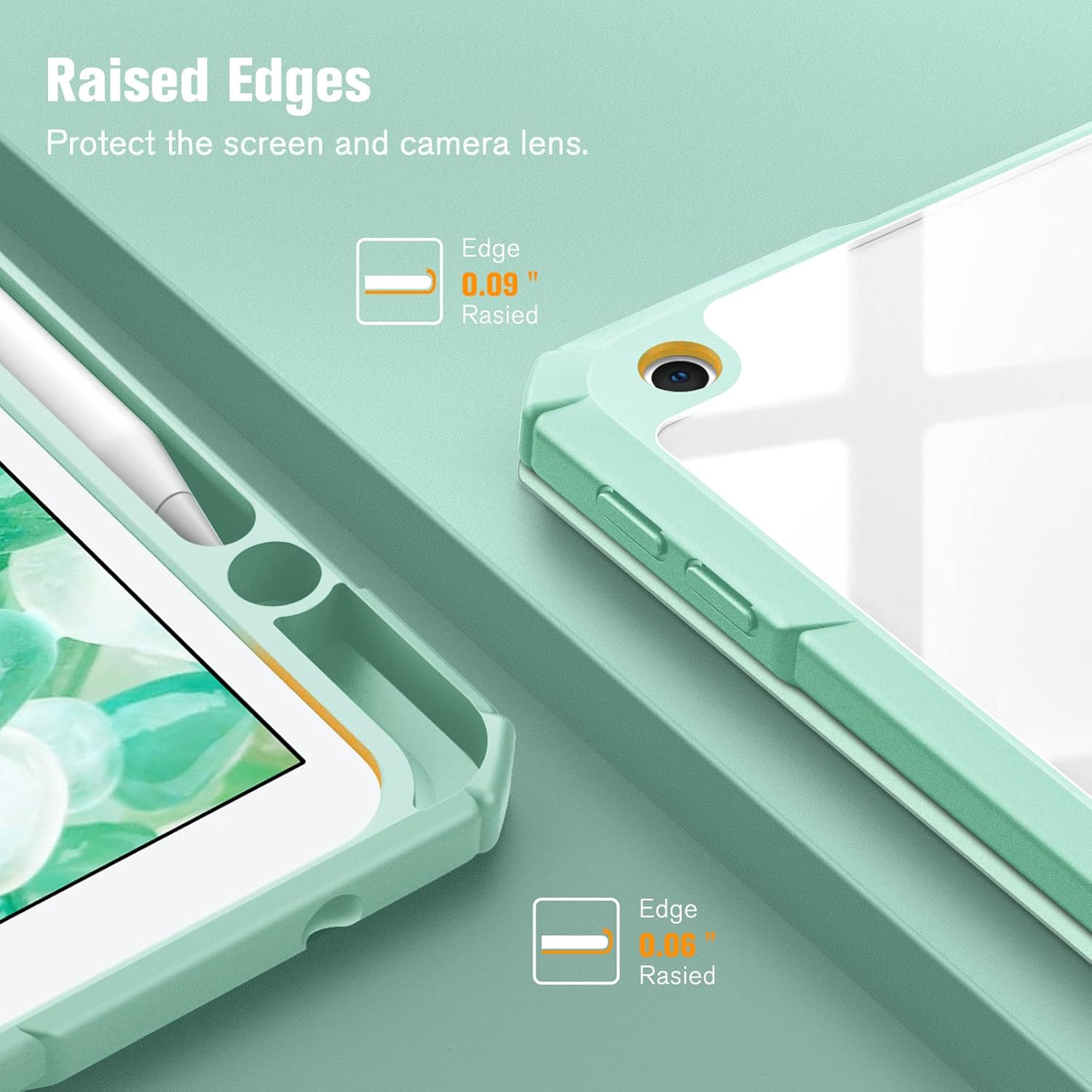 Thumbnail 6 de Fintie Hybrid Hülle für iPad 10,2 Zoll der 7.–9. Generation (2019–2021) mit Stifthalter, transparente Rückseite und Magnet-Sleep-Wake