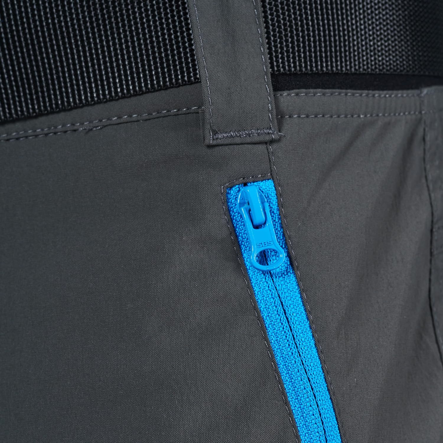 Detalle de Black Crevice Pantalon de randonnée court pour homme – 96% nylon, 4% élasthanne