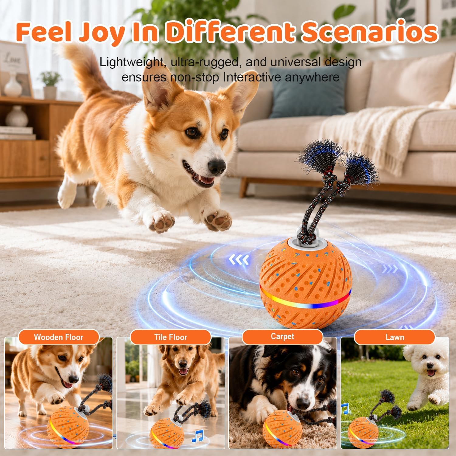 Detalle 2 de Interactive Dog Toy Ball, E-TPU