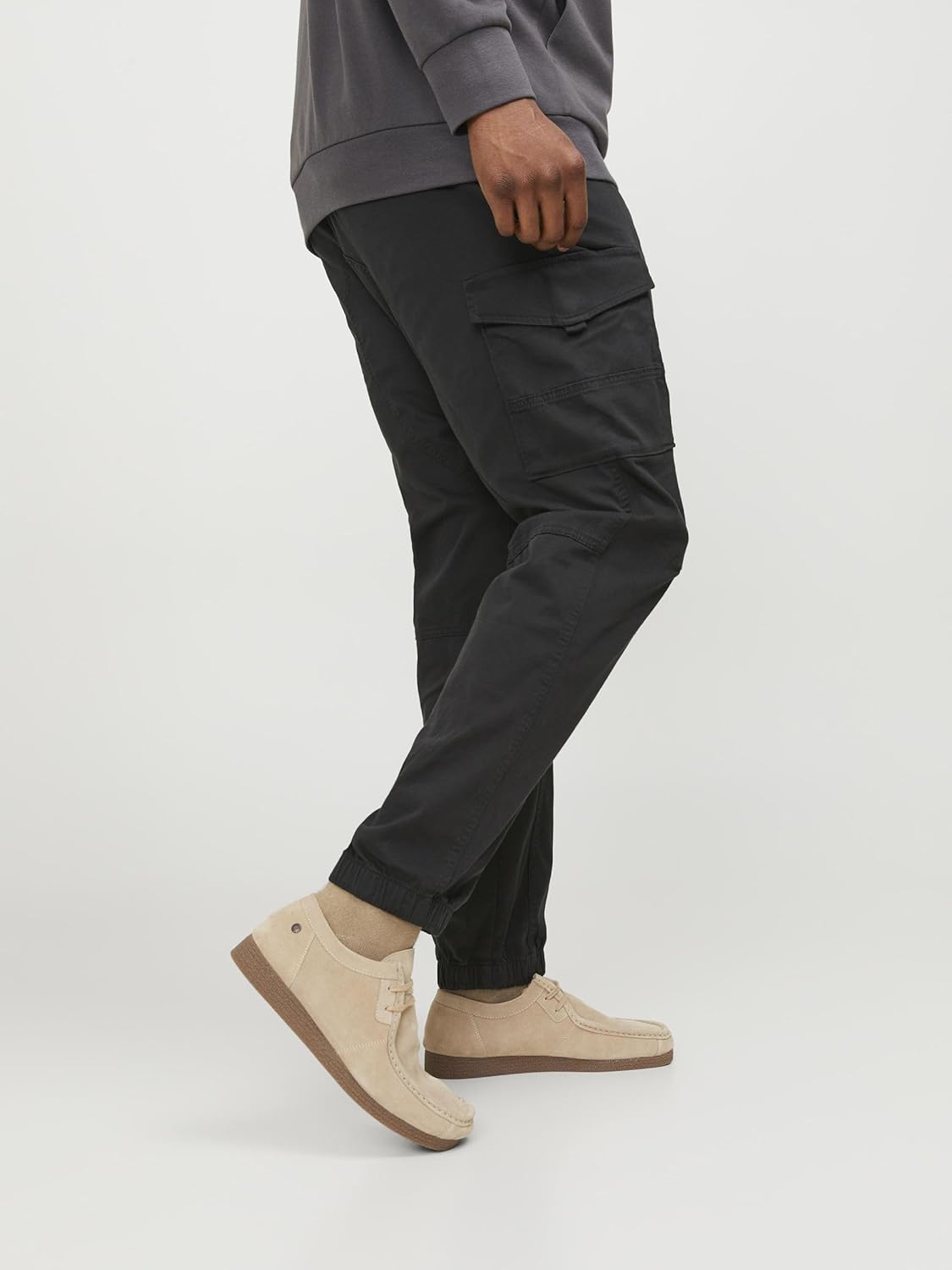 Thumbnail 6 de JACK & JONES Mens Stretch Cuffed Cargo Pants (Cotton) — Slim Tapered ankle-height cargo trousers