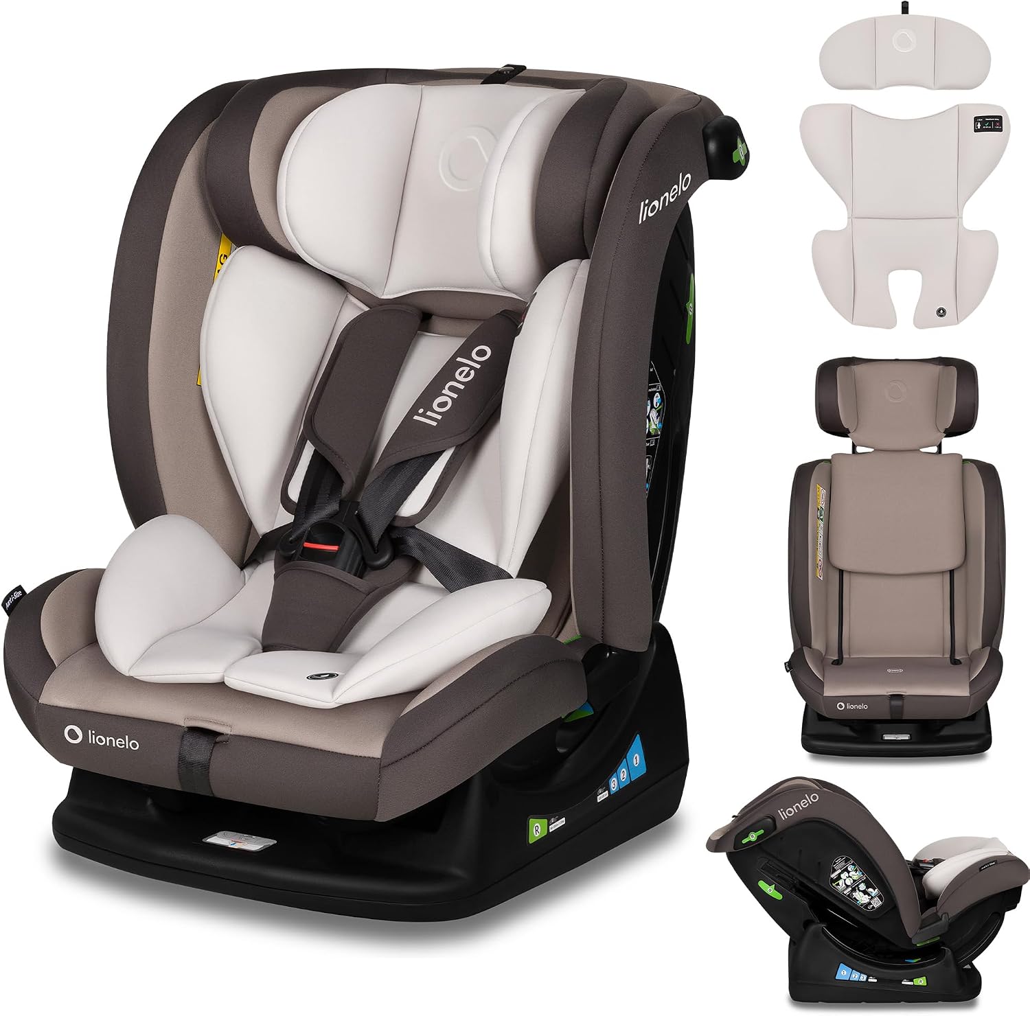 Detalle de LIONELO AART i-SIZE Seggiolino Auto R129 i-Size 40-150 cm con poggiatesta regolabile