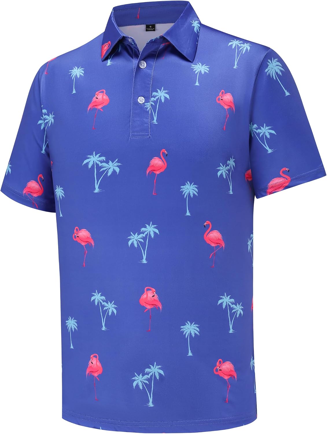 Detalle de Tracamiy Men's Golf Polo in Polyester-Spandex