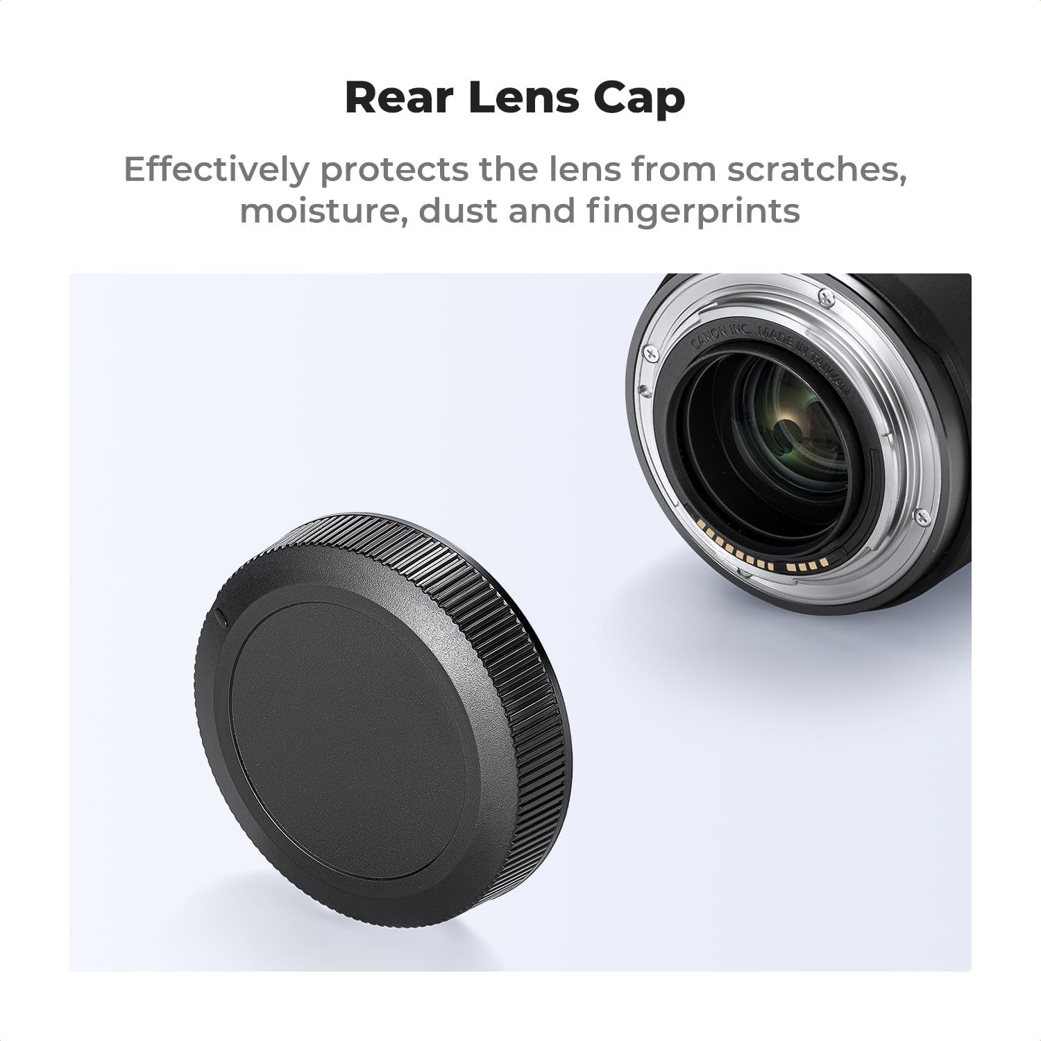 Detalle de K&F Concept Body Cap + Rear Lens Cap for Canon RF Mount Cameras