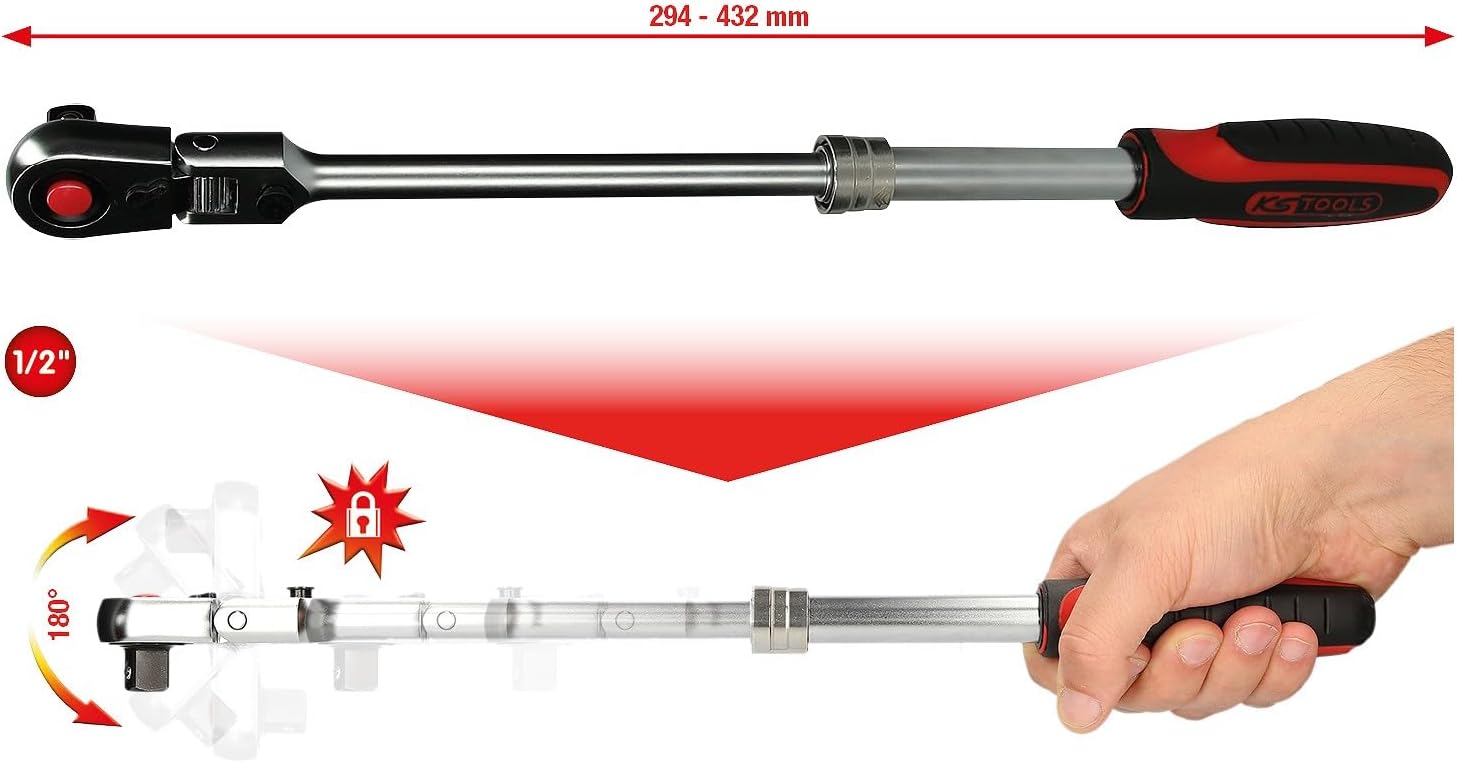 Detalle 2 de KS Tools 914.1220 SlimPOWER Ratsche 72 Zahn