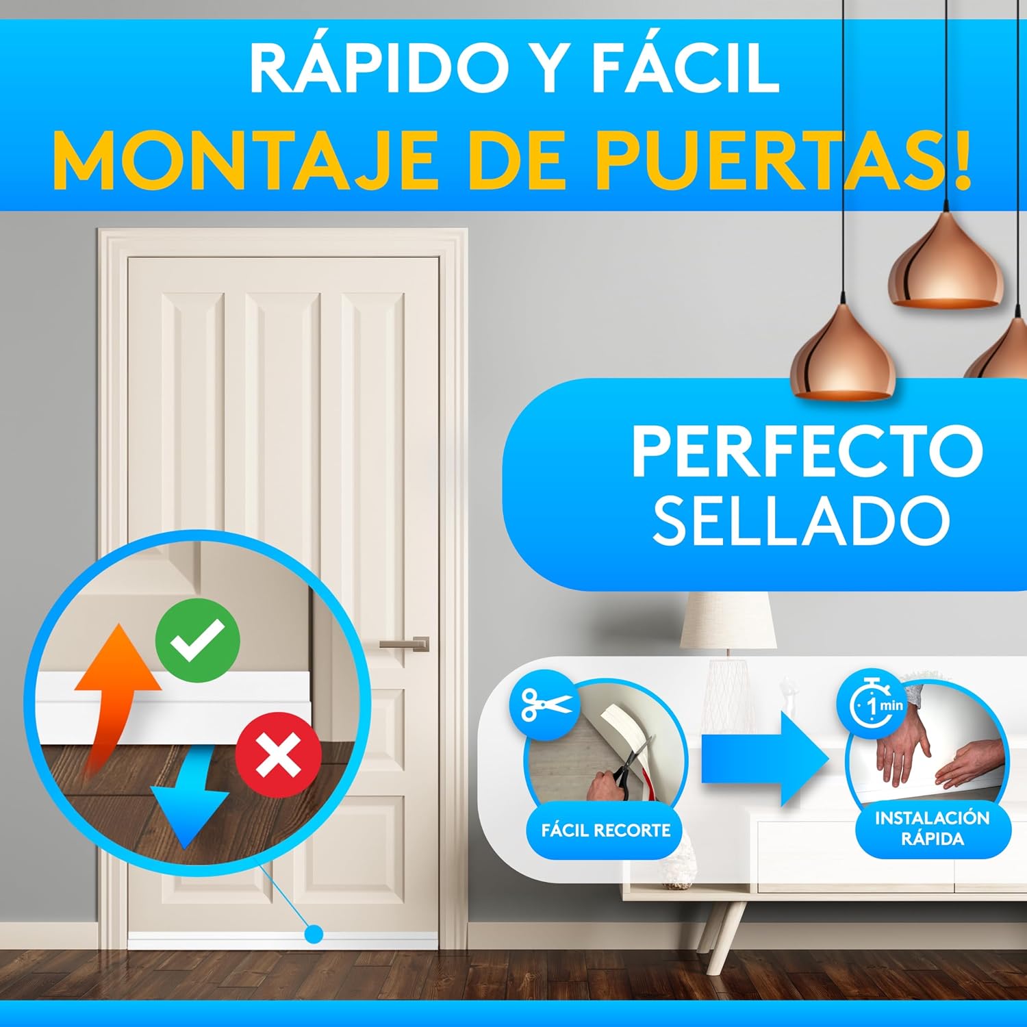 Thumbnail 4 de SilverRack Burlete puerta 2 m blanco