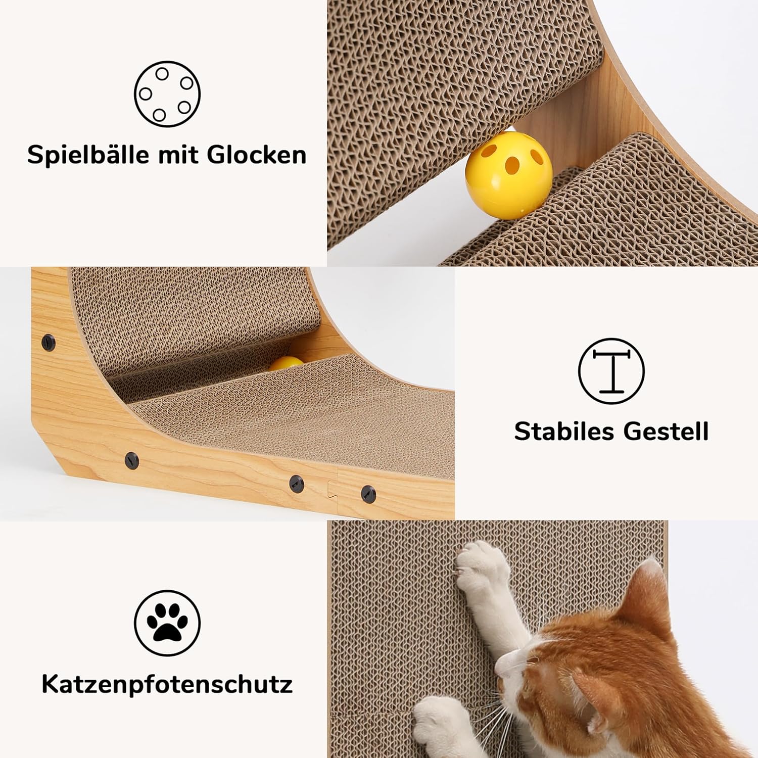 Thumbnail 6 de FUKUMARU Kratzbrett L‑Form 83 cm für Katzen 🐱