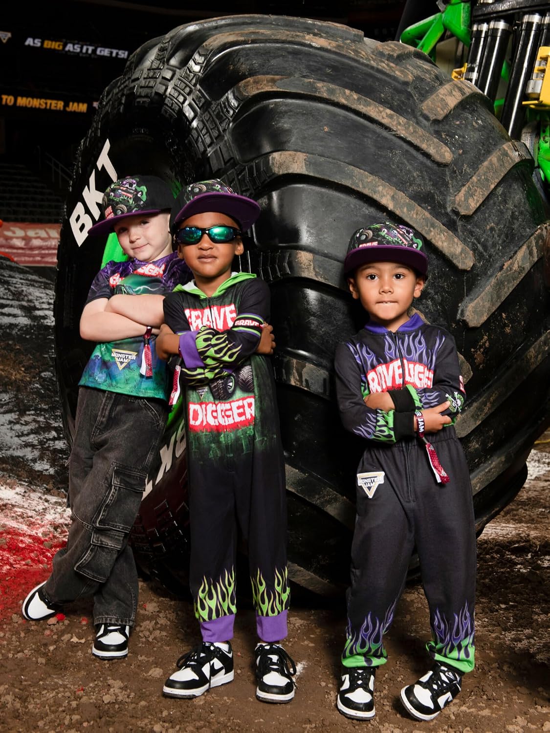 Thumbnail 6 de Monster Jam French Terry Racing Zip-Up Coverall for Infants and Kids