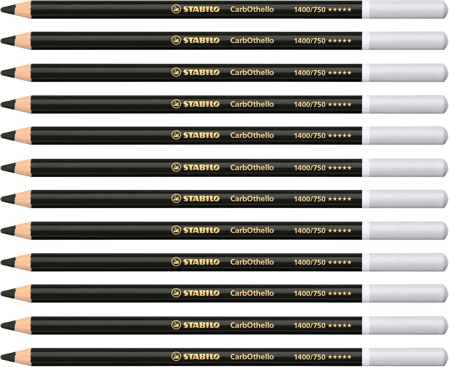 Detalle de STABILO CarbOthello Pastellkreidestift 12er Pack neutralschwarz