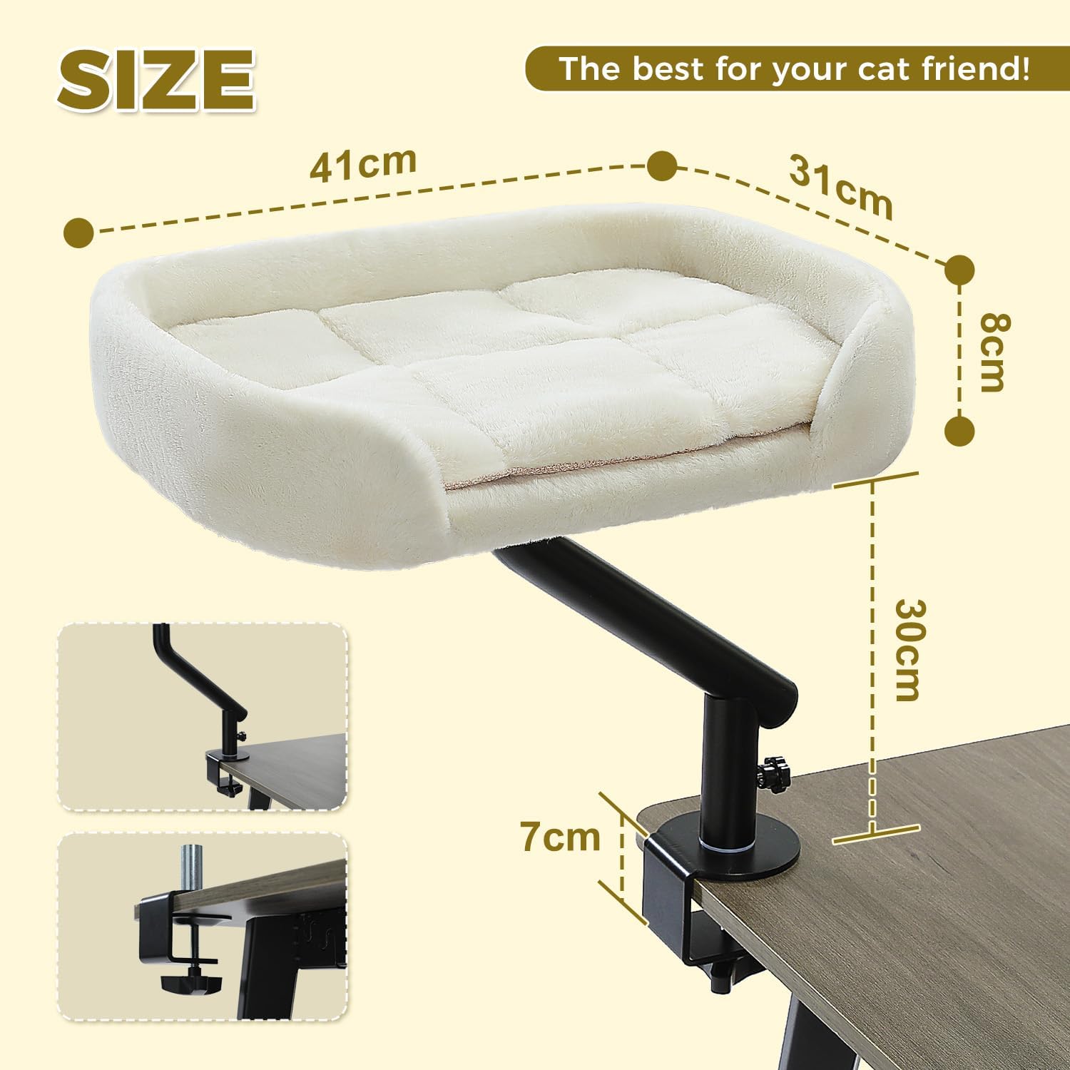 Detalle 2 de PAWZ Road Cat Desk Bed: 360° Rotatable, Supports Up to 50 lbs