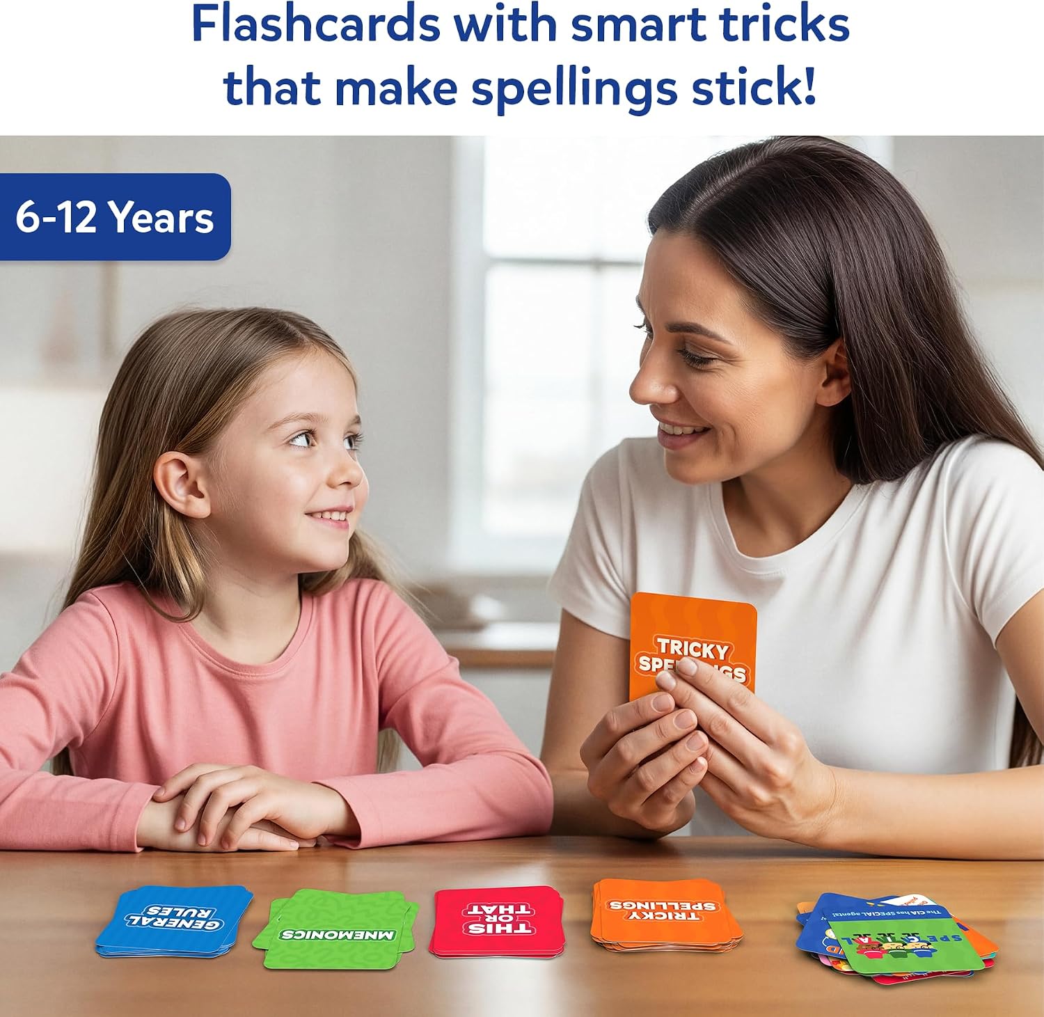 Thumbnail 2 de Skillmatics Spelling Tricks Flash Cards, 60-Card Set for Grades 1–6