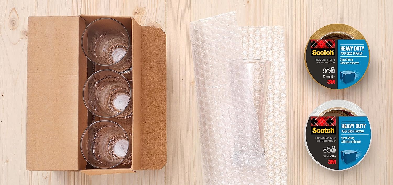 Detalle de Scotch Heavy Duty Packaging Tape – Brown, 48 mm x 20.3 m, 1 Roll