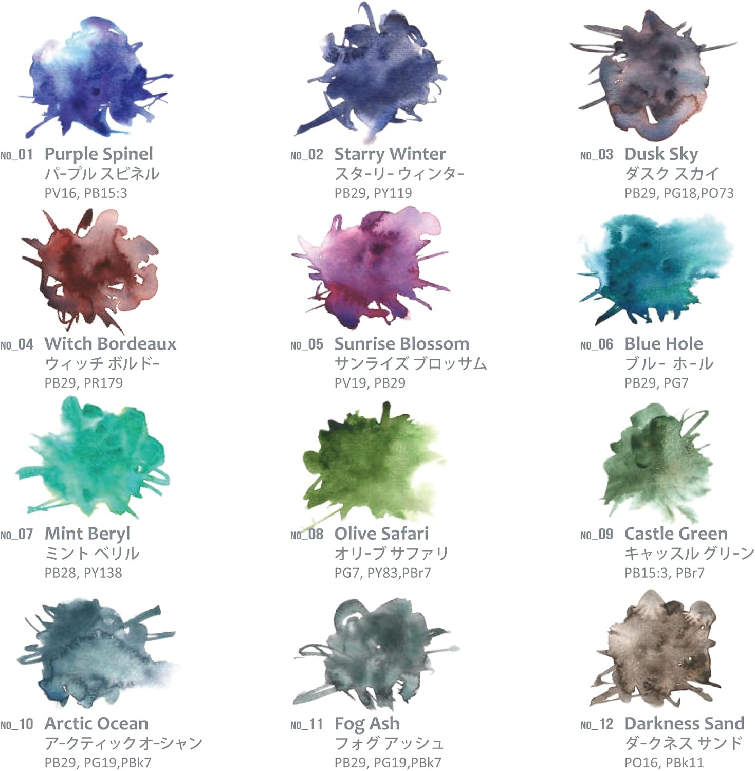 Detalle 1 de クサカベ ハルモニア パープルスピネル 透明水彩絵具 10ml(4号)チューブ
