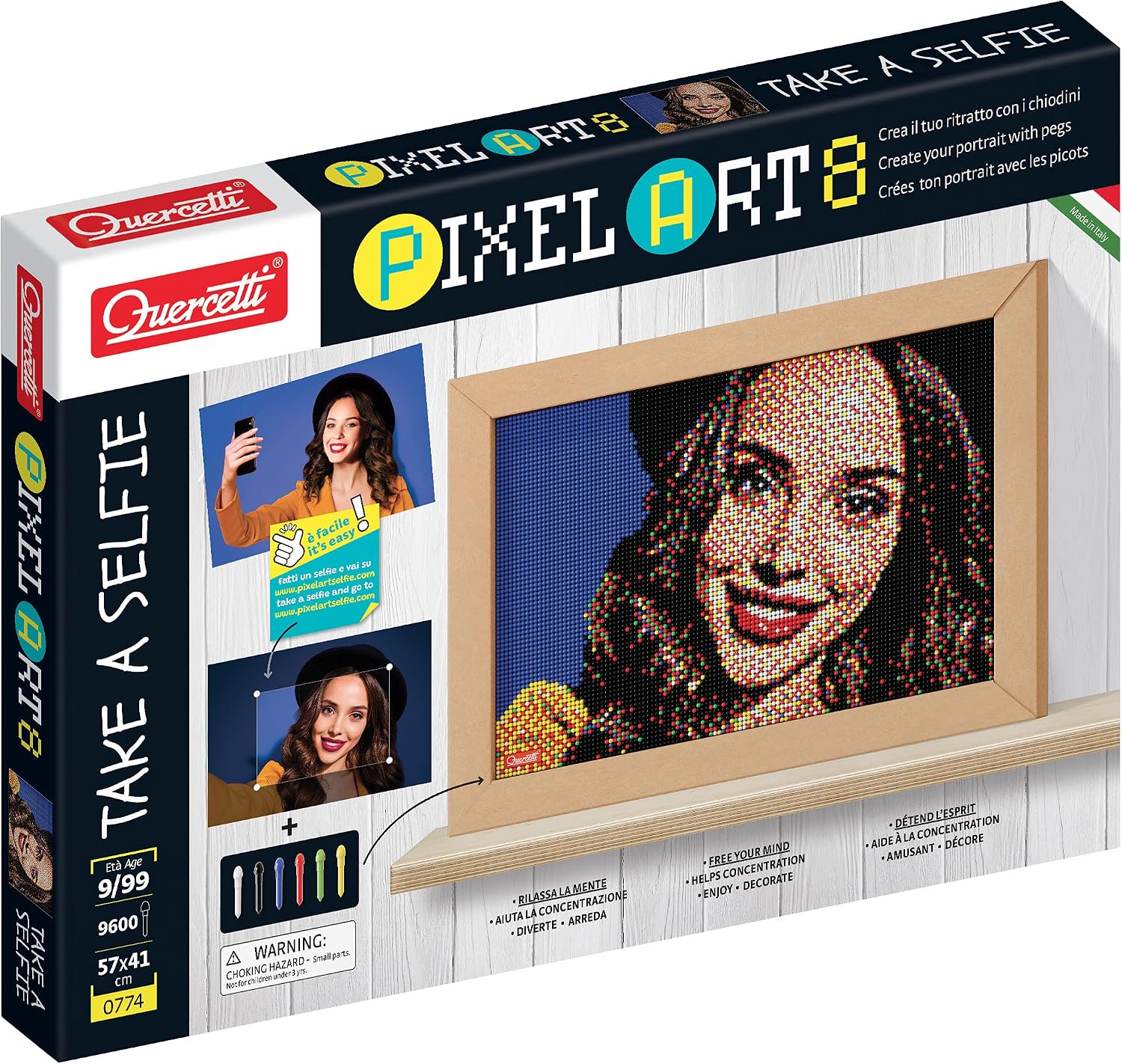 Detalle de Quercetti 0774 Pixel Art 8 Take a Selfie – zestaw do mozaiki ze zdjęcia