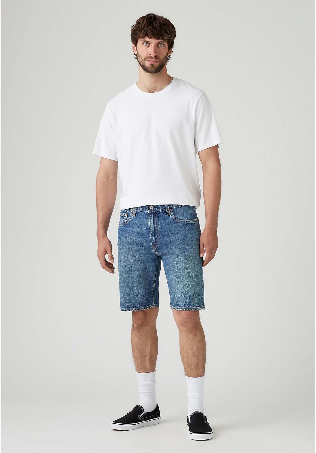 Detalle de Levi's 405 Standard Short en denim pour homme — coupe droite, style intemporel