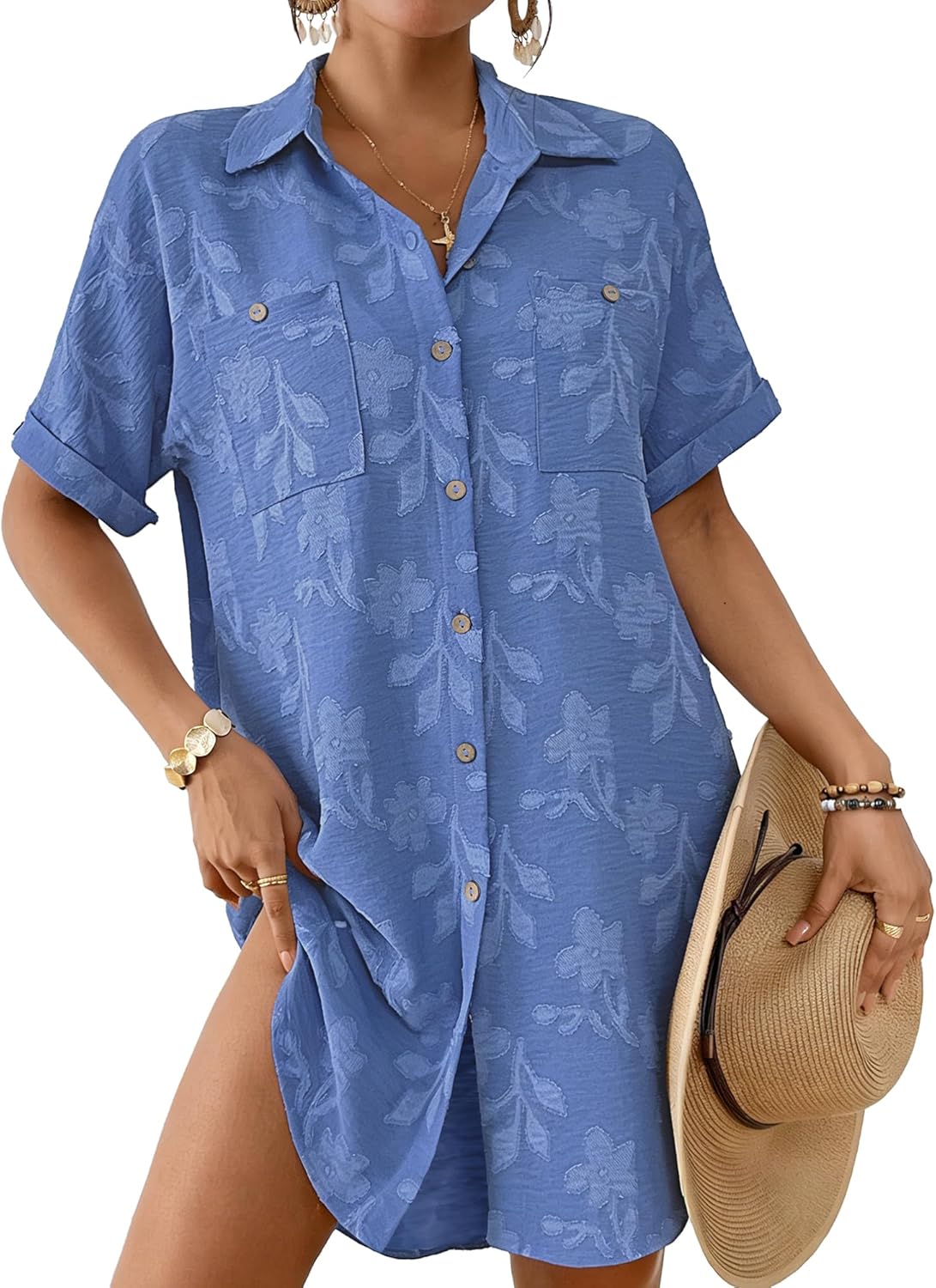 Thumbnail 5 de Bsubseach Swiss Dot Button-Down Beach Cover-Up for Women