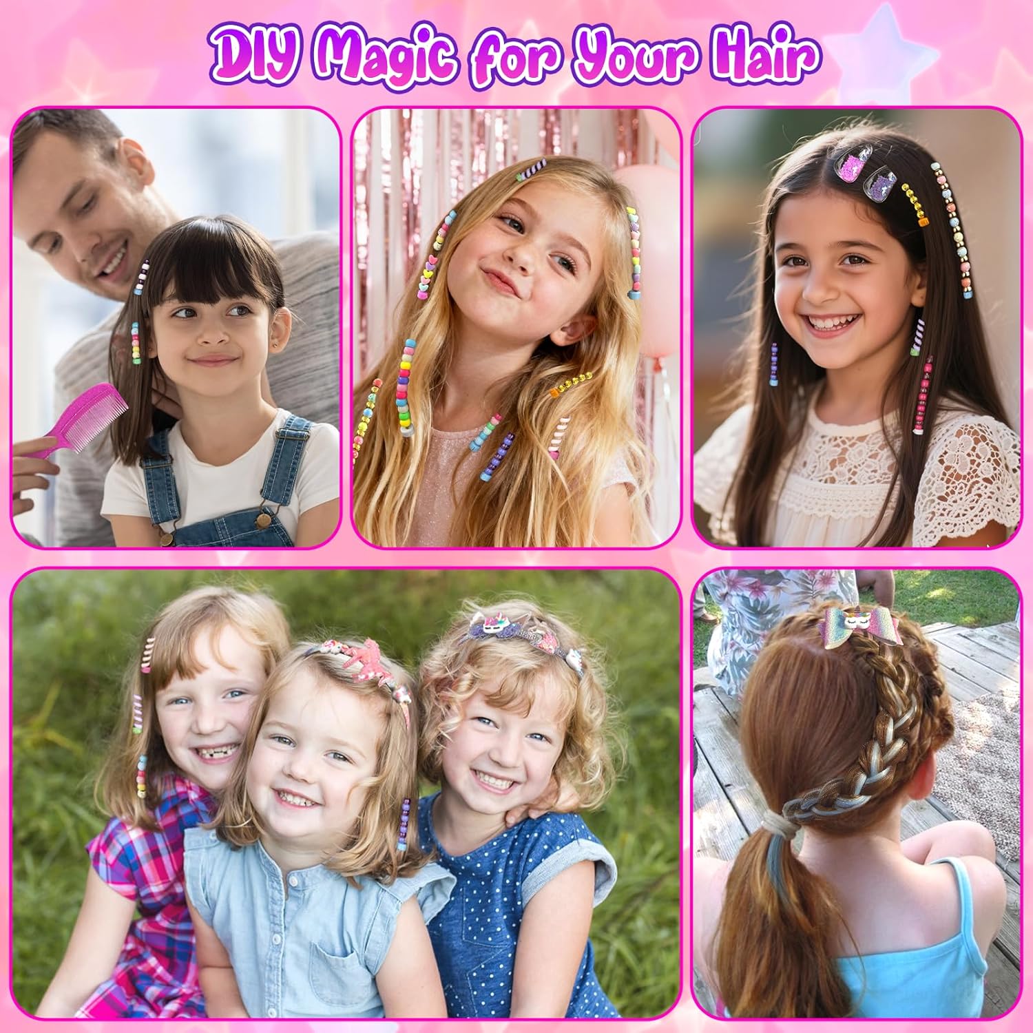 Thumbnail 6 de Fozcmisw Geschenk Mädchen Set mit Haarflechtmaschine, Haarperlen & Einhorn-Haaraccessoires (ab ca. 5 Jahren)