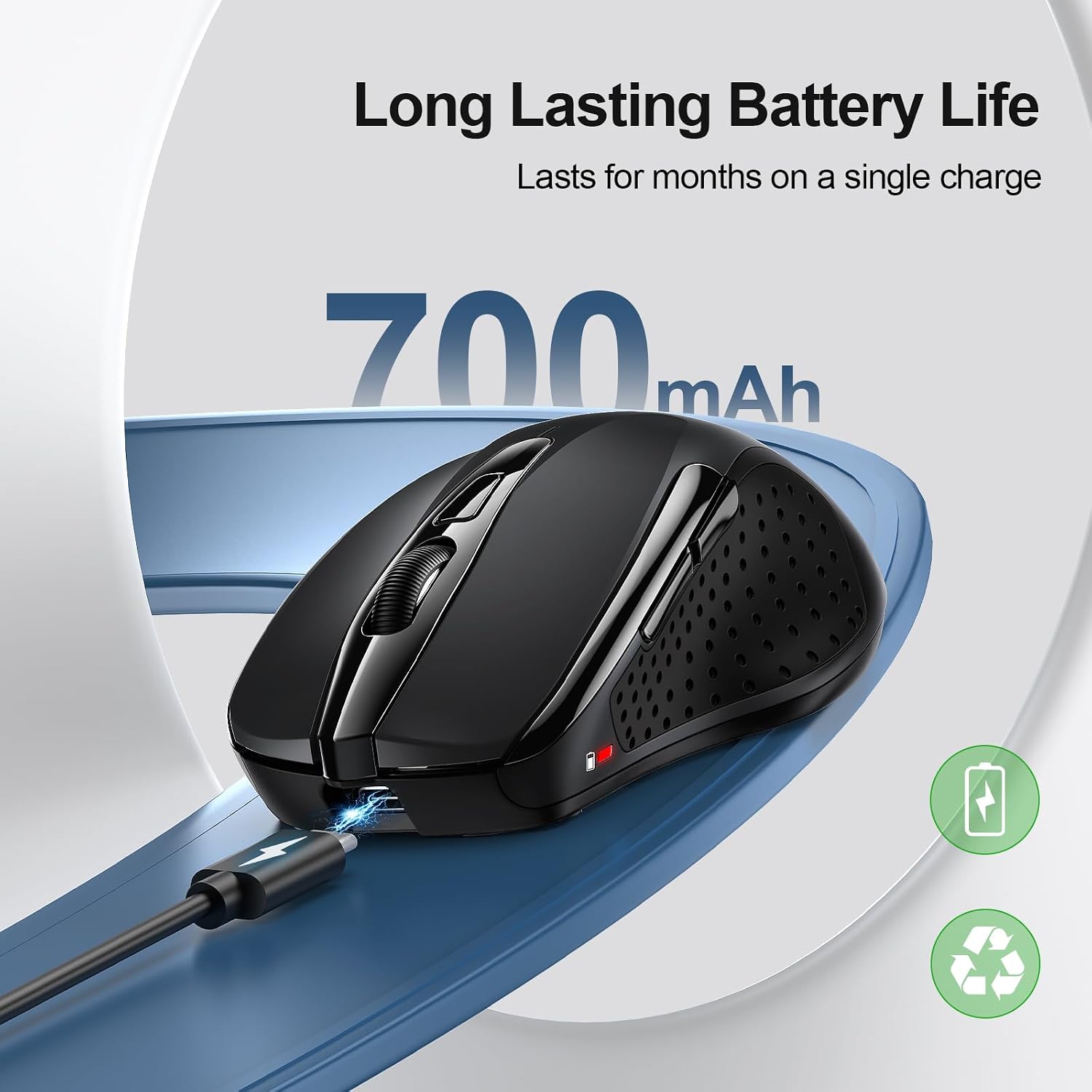 Detalle 2 de TECKNET Rechargeable Wireless Mouse 4800DPI