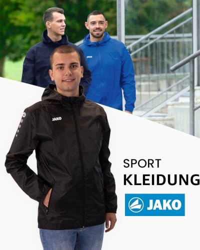 Detalle de JAKO Kinder Allwetterjacke Team 2.0, schwarz, Größe 164
