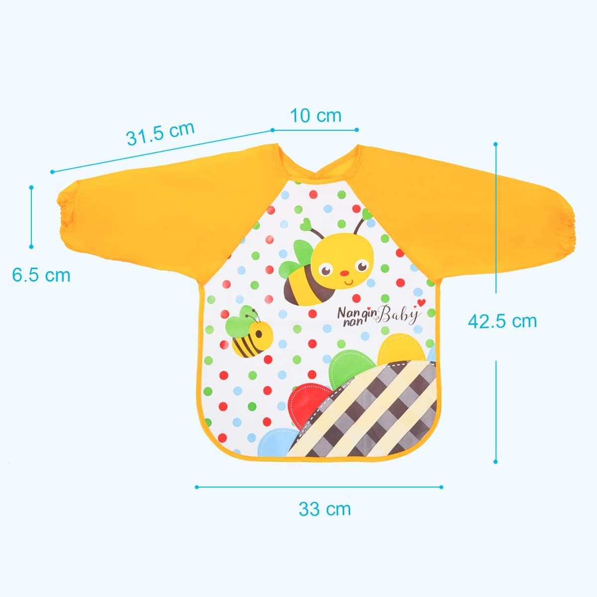 Detalle 2 de Vicloon Lätzchen mit langen Ärmeln 6–24 Monate