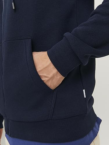 Thumbnail 7 de JACK & JONES Zip Hoodie Plain Navy Blazer L