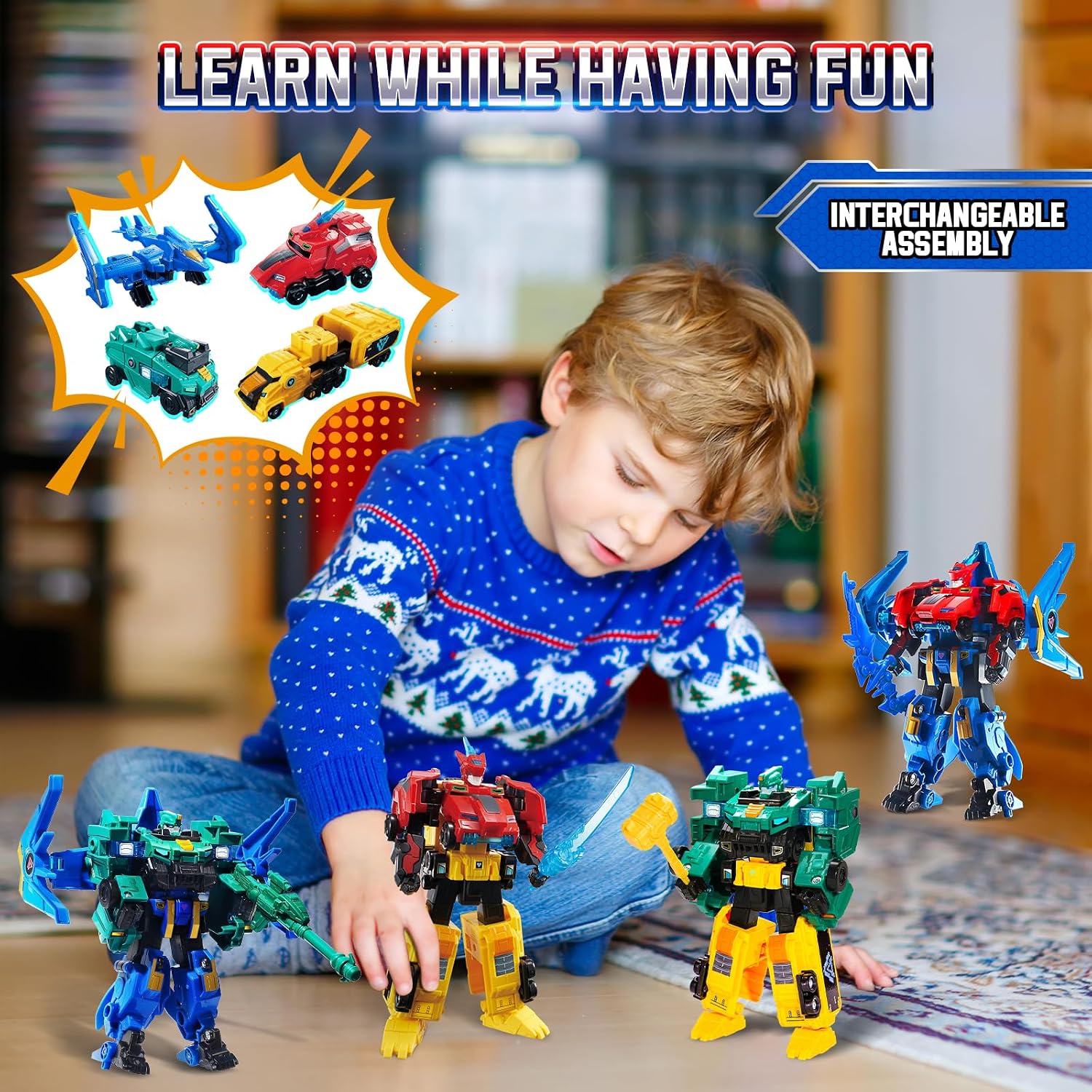 Thumbnail 2 de Quantum Heroes DINOSTER Raptor Tron 2in1 Roboter