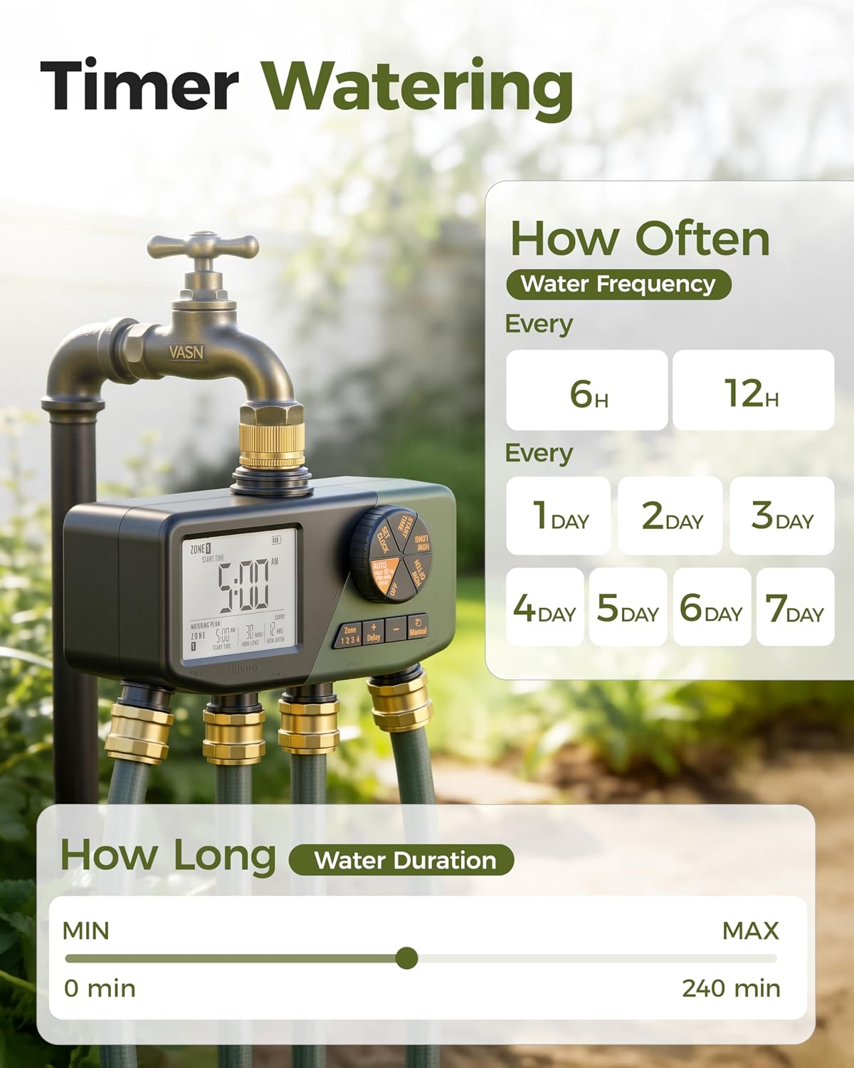 Detalle 2 de Diivoo 4-zone water timer