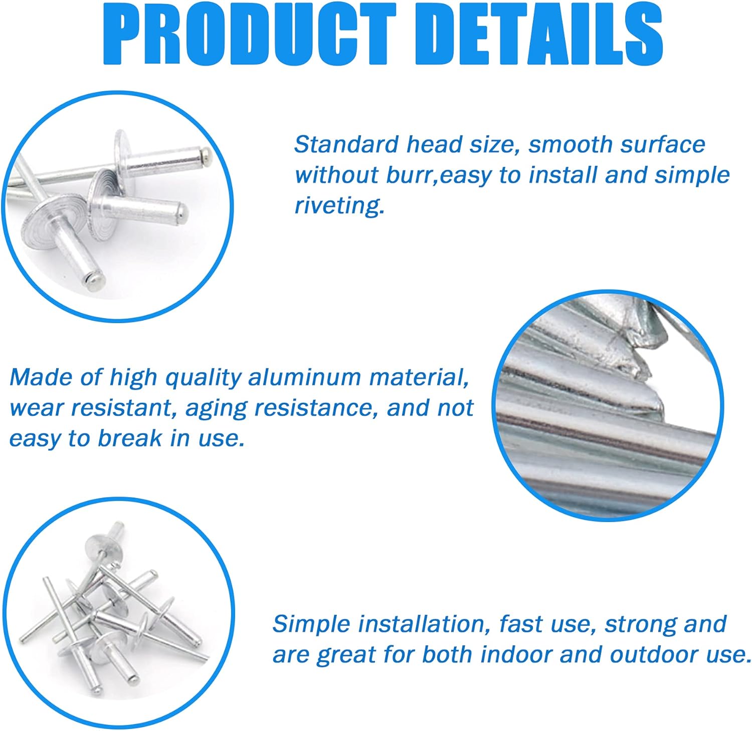 Detalle 2 de BESTYCHAO Aluminium Blindnieten Set 120 Stück