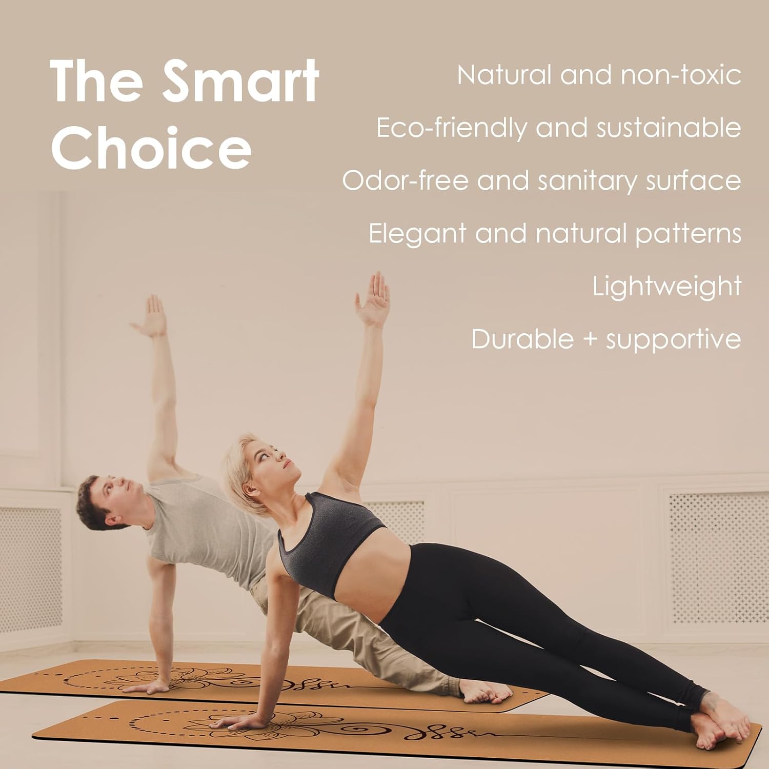 Thumbnail 5 de Haninj Tapis Yoga Liège Naturel 183x61 cm