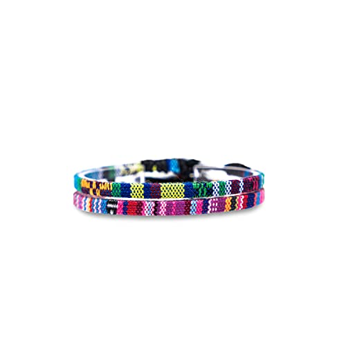 Detalle de Made by Nami Surfer Fußband 2er Set – Dünnes Boho Ethno Schmuckband aus 100% Baumwolle, wasserfest, verstellbar