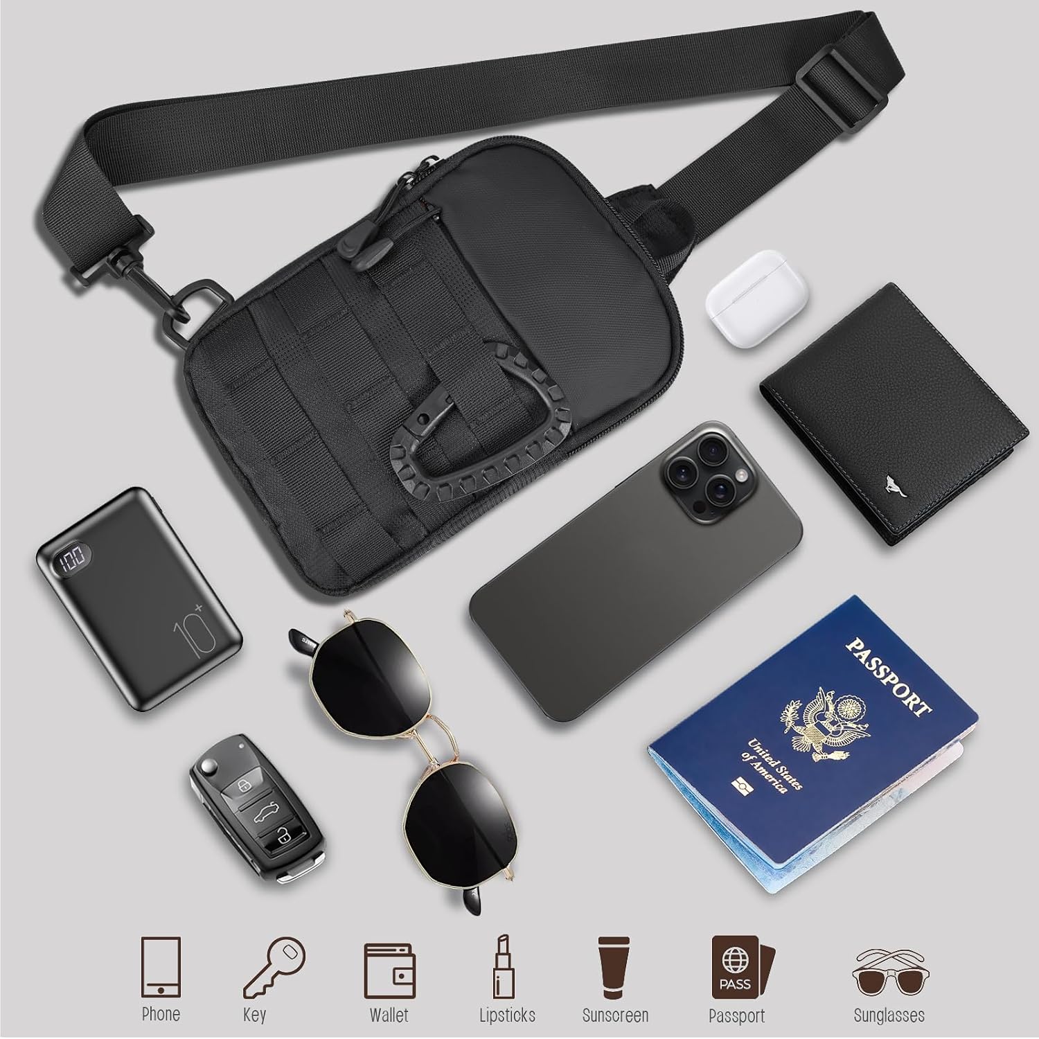 Thumbnail 6 de DEYACE Small Sling Bag 8.6 in