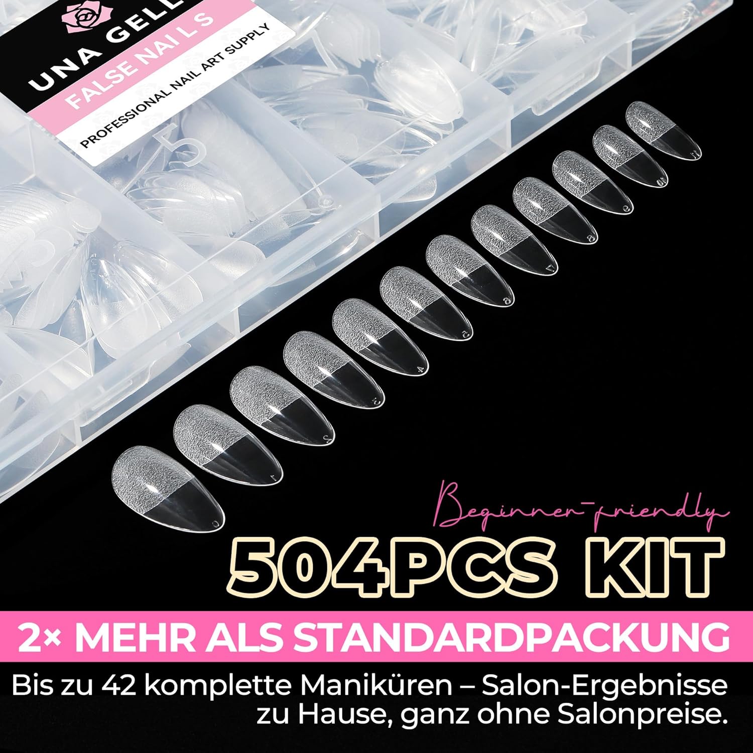 Thumbnail 6 de UNA GELLA Mandel Nail Tips 504 Stück 💅