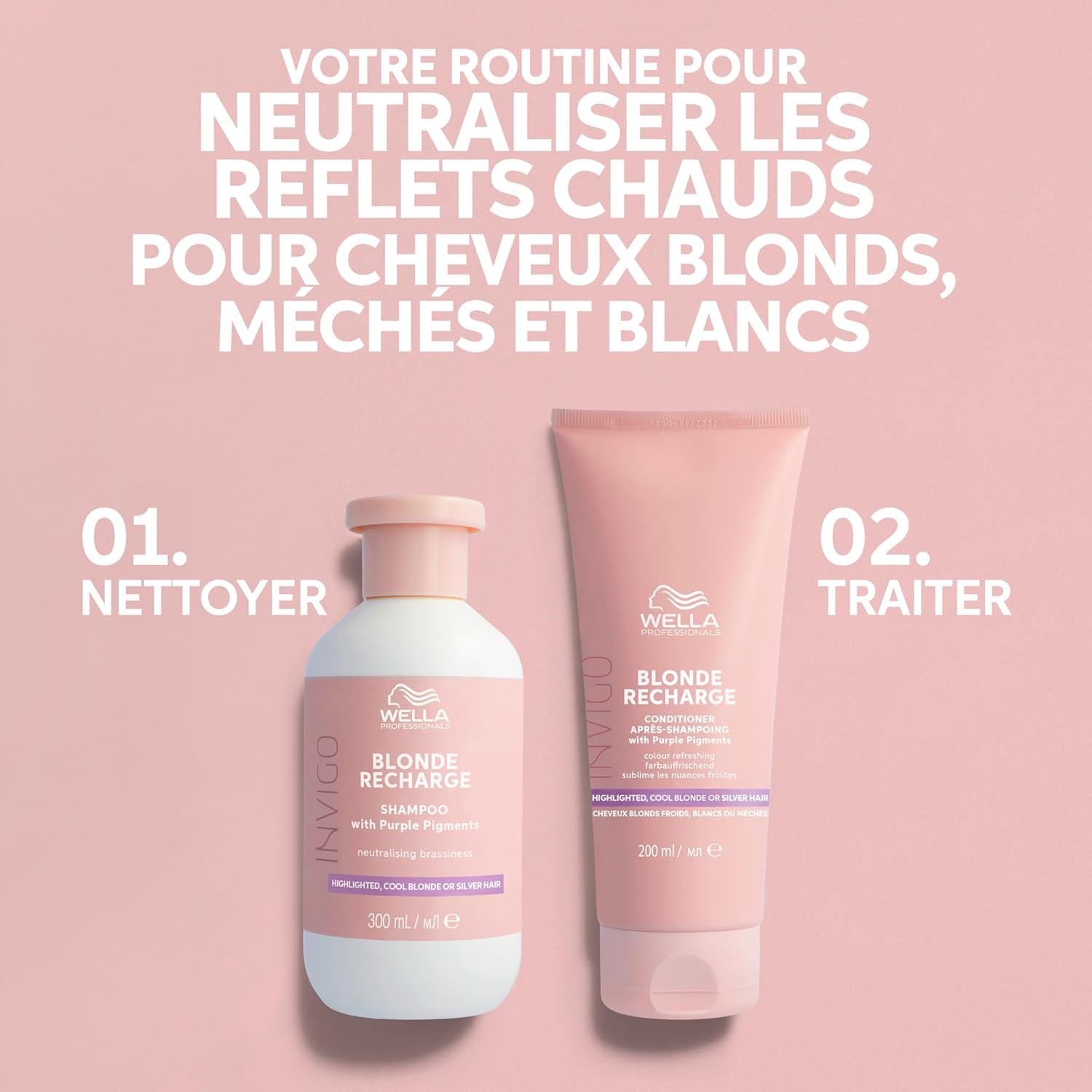 Thumbnail 5 de Wella Professionals INVIGO BLONDE RECHARGE après-shampoing aux pigments violets (200 ml)