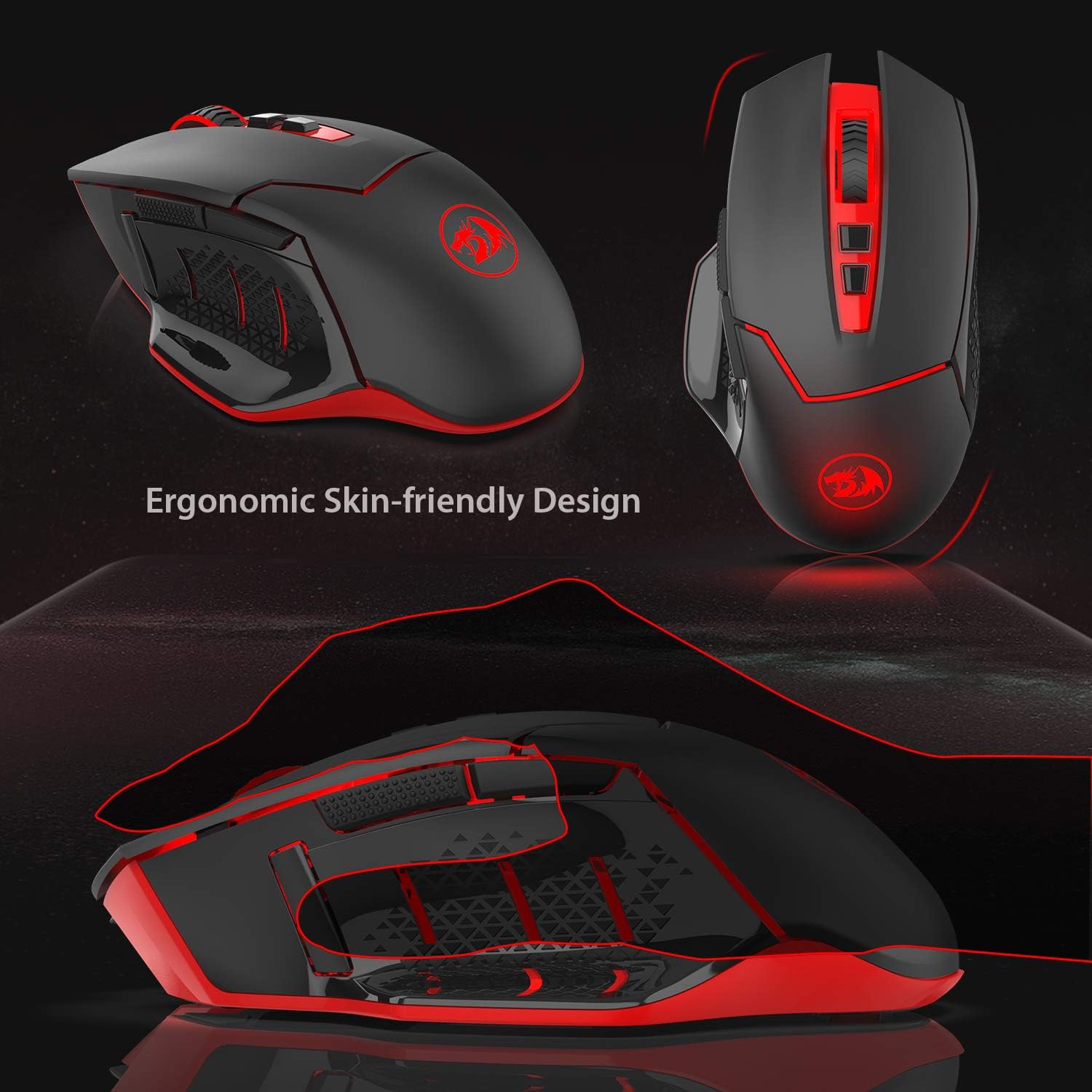 Thumbnail 6 de Redragon M690-1 Wireless Gaming Mouse (2.4 GHz) with DPI Shifting and Ergonomic Design