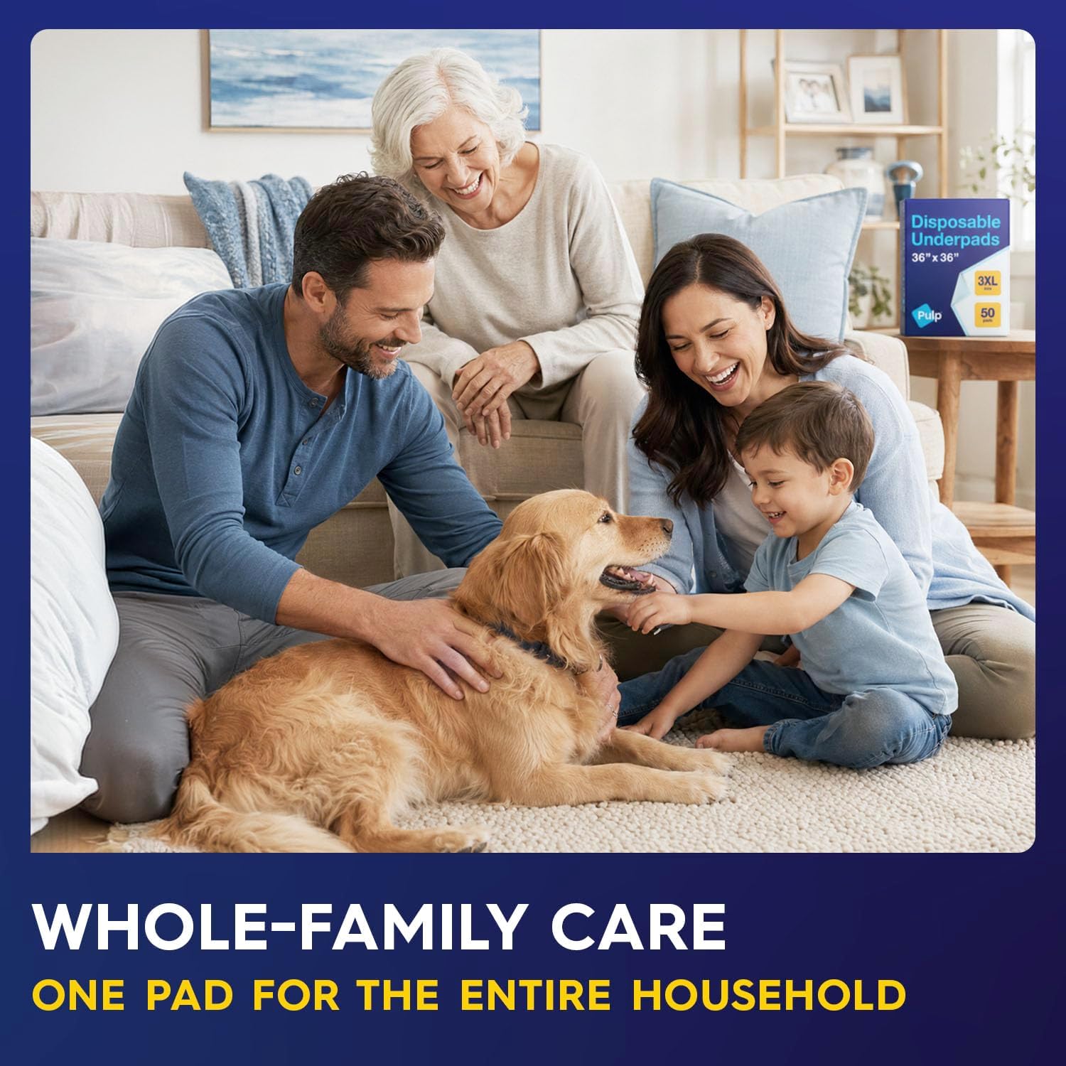 Thumbnail 6 de 50 x PULP Incontinence Underpads XXXL 36" x 36" – Ultra-Absorbent Disposable Bed Pads