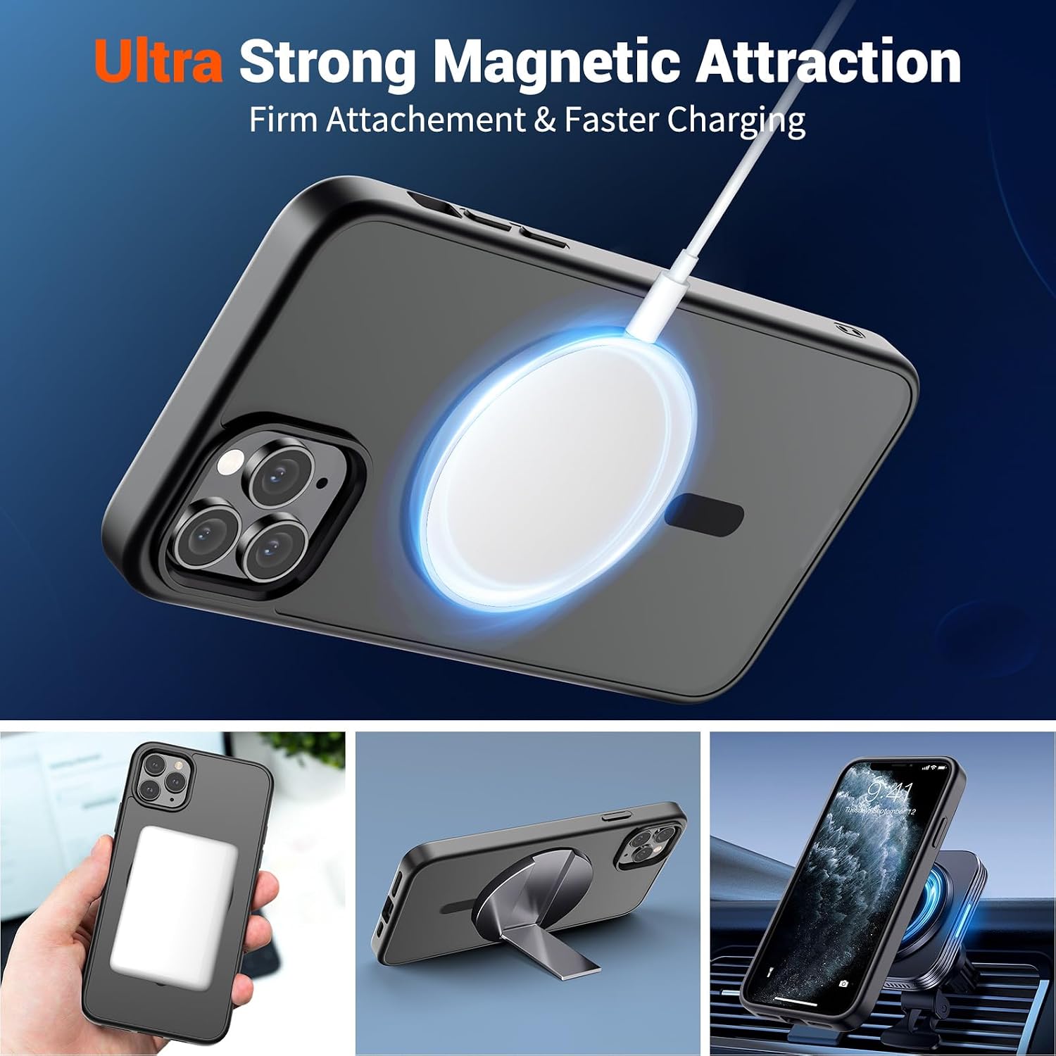 Thumbnail 4 de SUPFINE Magnetic iPhone 11 Pro Max Case, Military Drop Protection