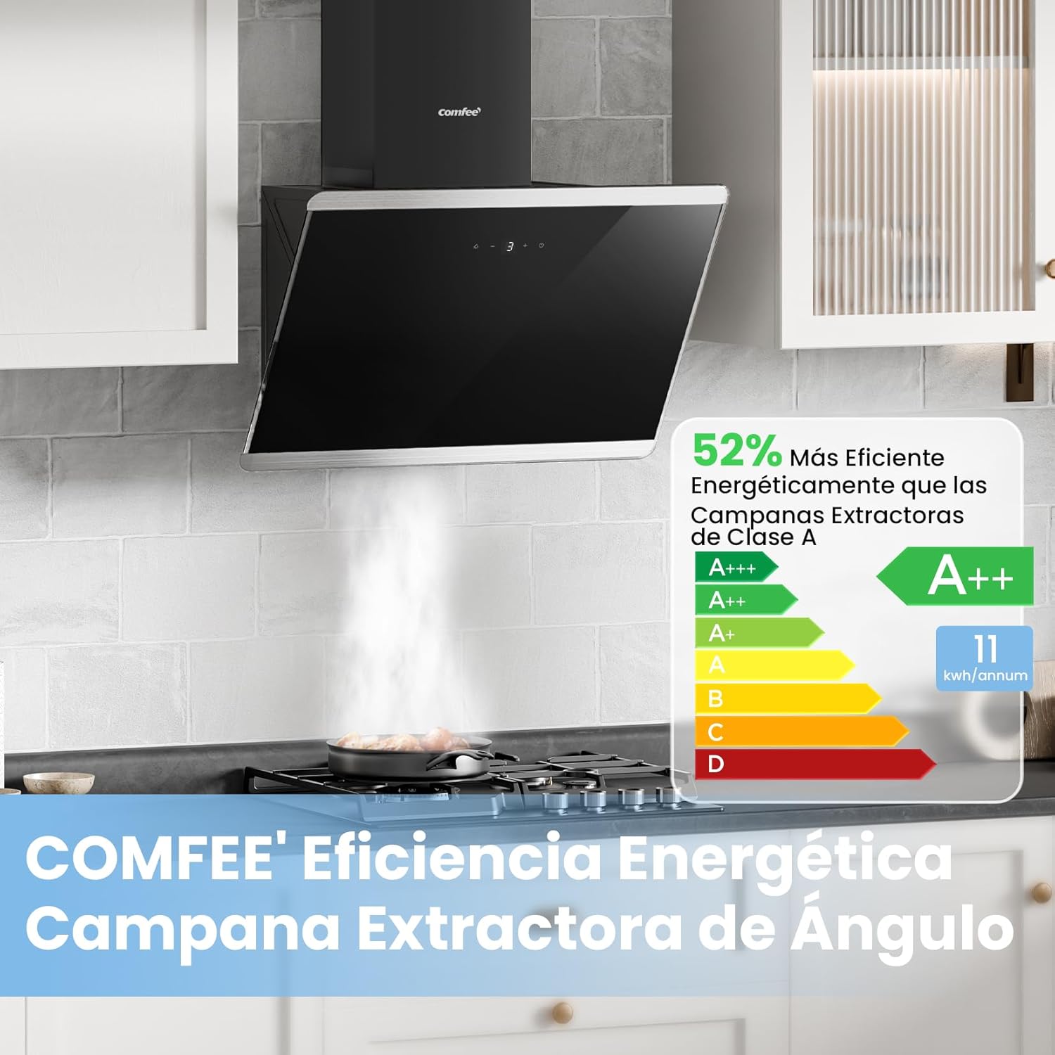 Detalle 2 de Comfee CH60J64ET4A2B campana 380 m³/h