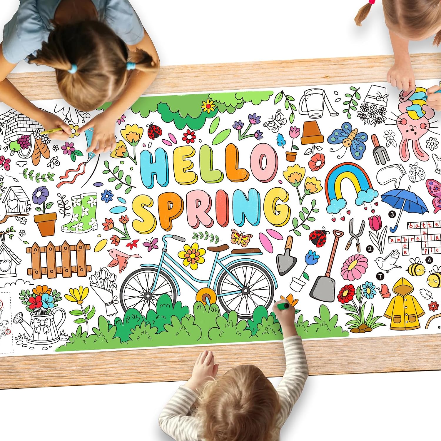 Detalle de Gatherfun Hello Spring Giant Coloring Poster