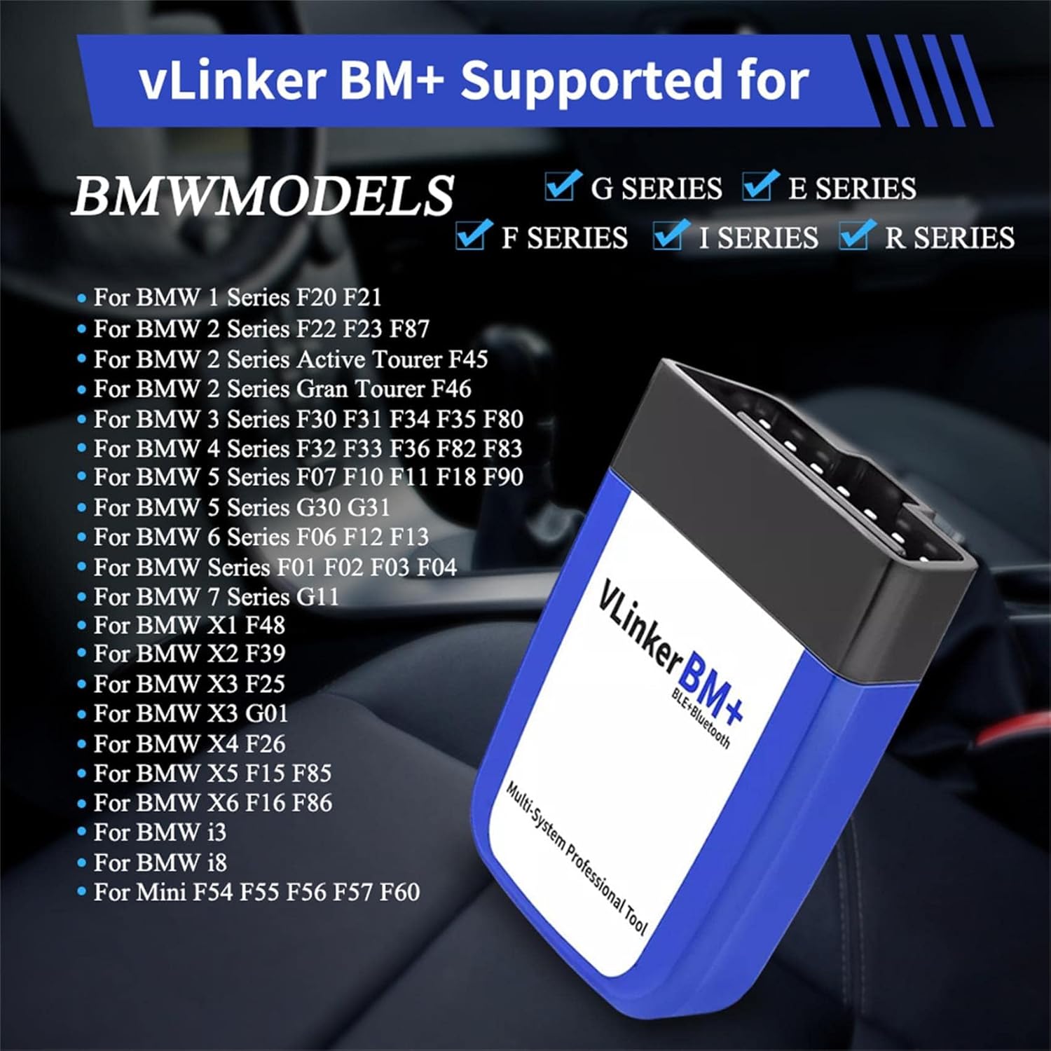 Thumbnail 5 de vLinker BM+ OBD2 Bluetooth Diagnostic Scan Tool for BimmerCode