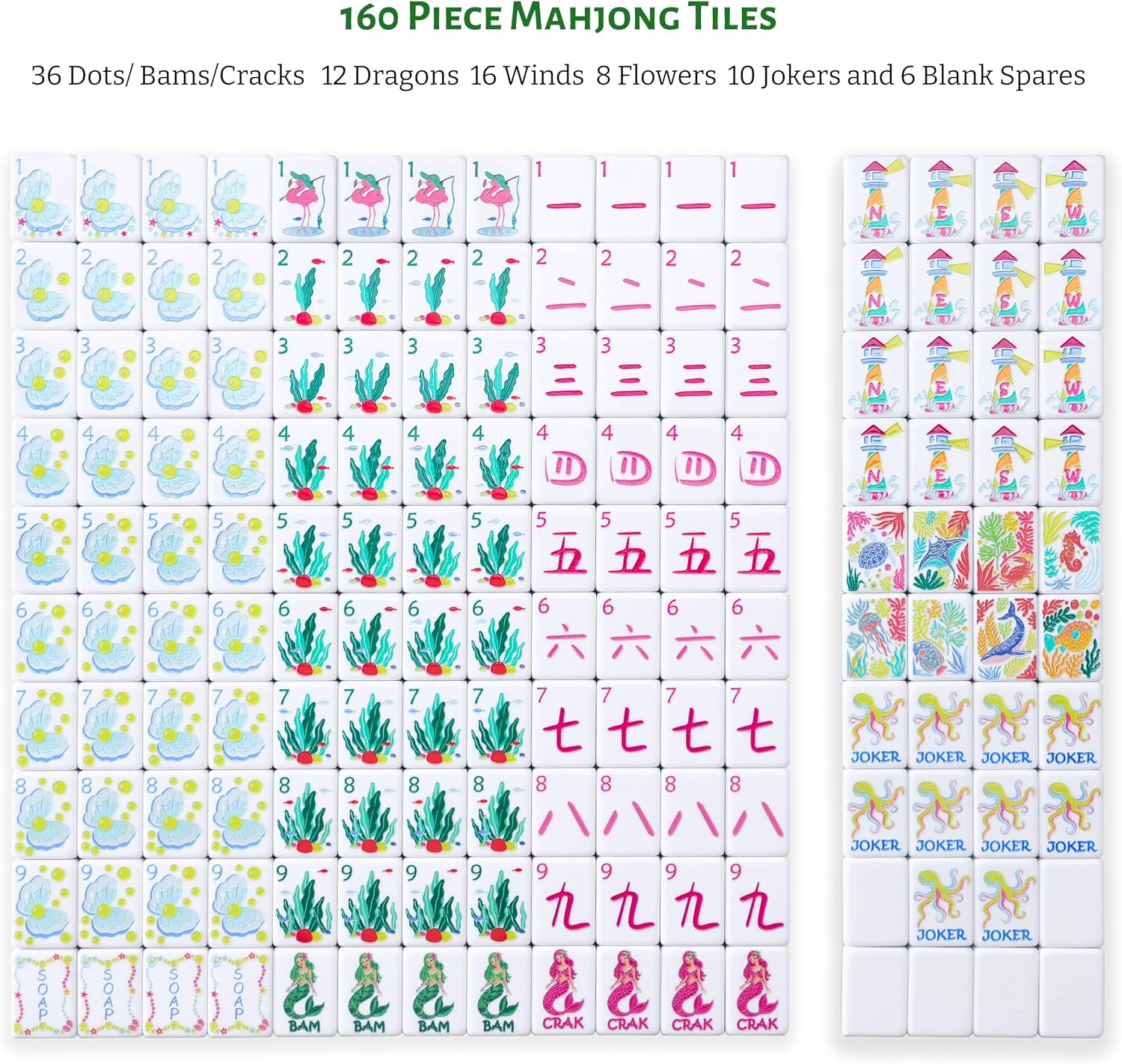 Detalle 2 de American Mahjong Set with 160 Tiles