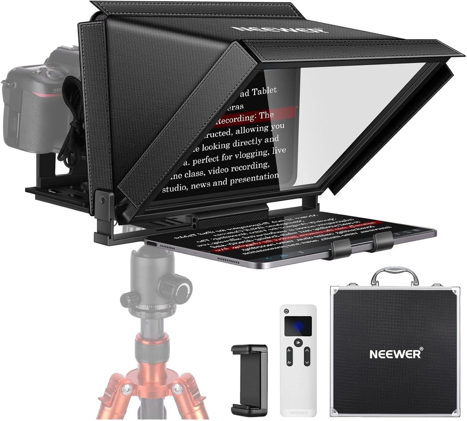 Detalle de NEEWER X12 14-inch teleprompter for DSLR cameras