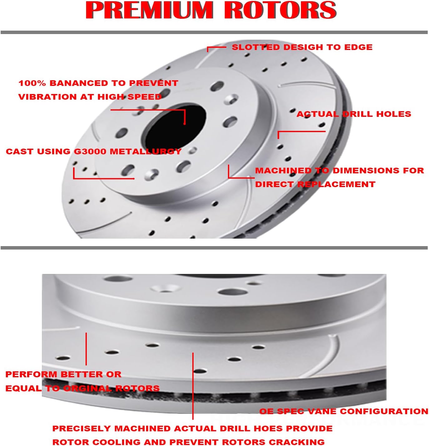 Detalle 1 de Acinoparts Front Brake Kit 330mm Rotors