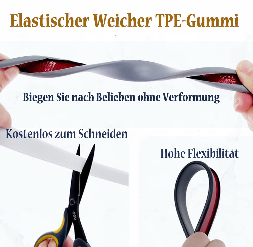 Thumbnail 2 de Kantenumleimer selbstklebend – U-förmiges TPE Kantenschutzband 20 mm x 3 m, Beige