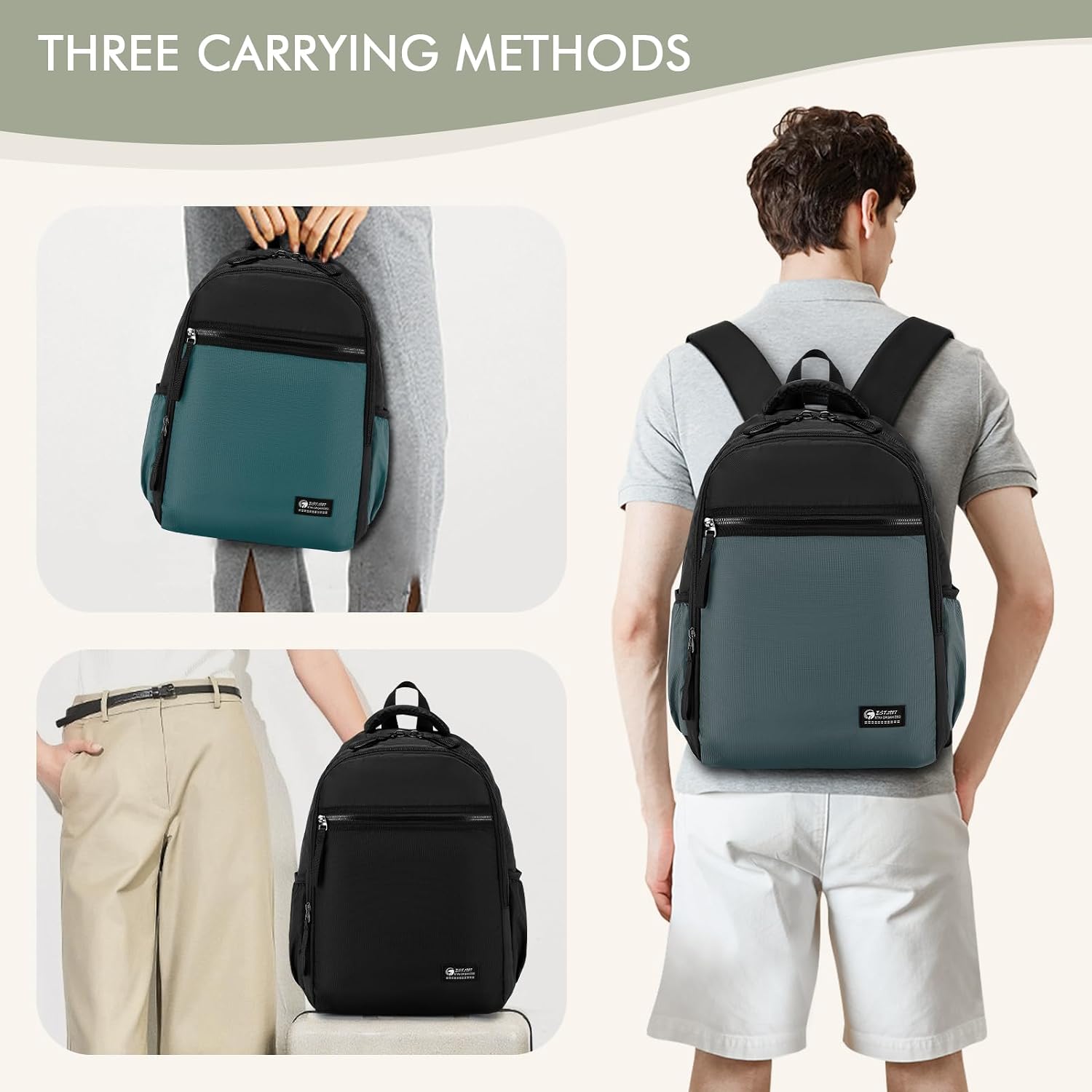 Detalle de BAGZY 40x30x15 cm Underseat Travel Backpack with Laptop Compartment