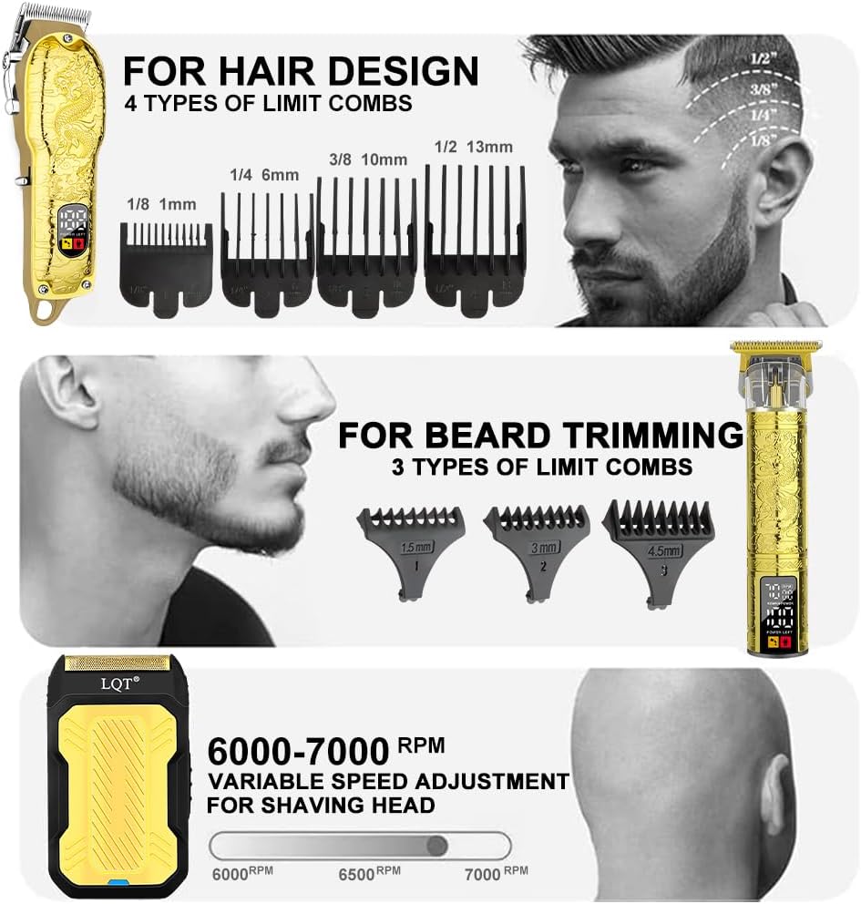 Thumbnail 4 de LQT LQT300j Cordless Hair Clippers and Trimmer Set with LED Display