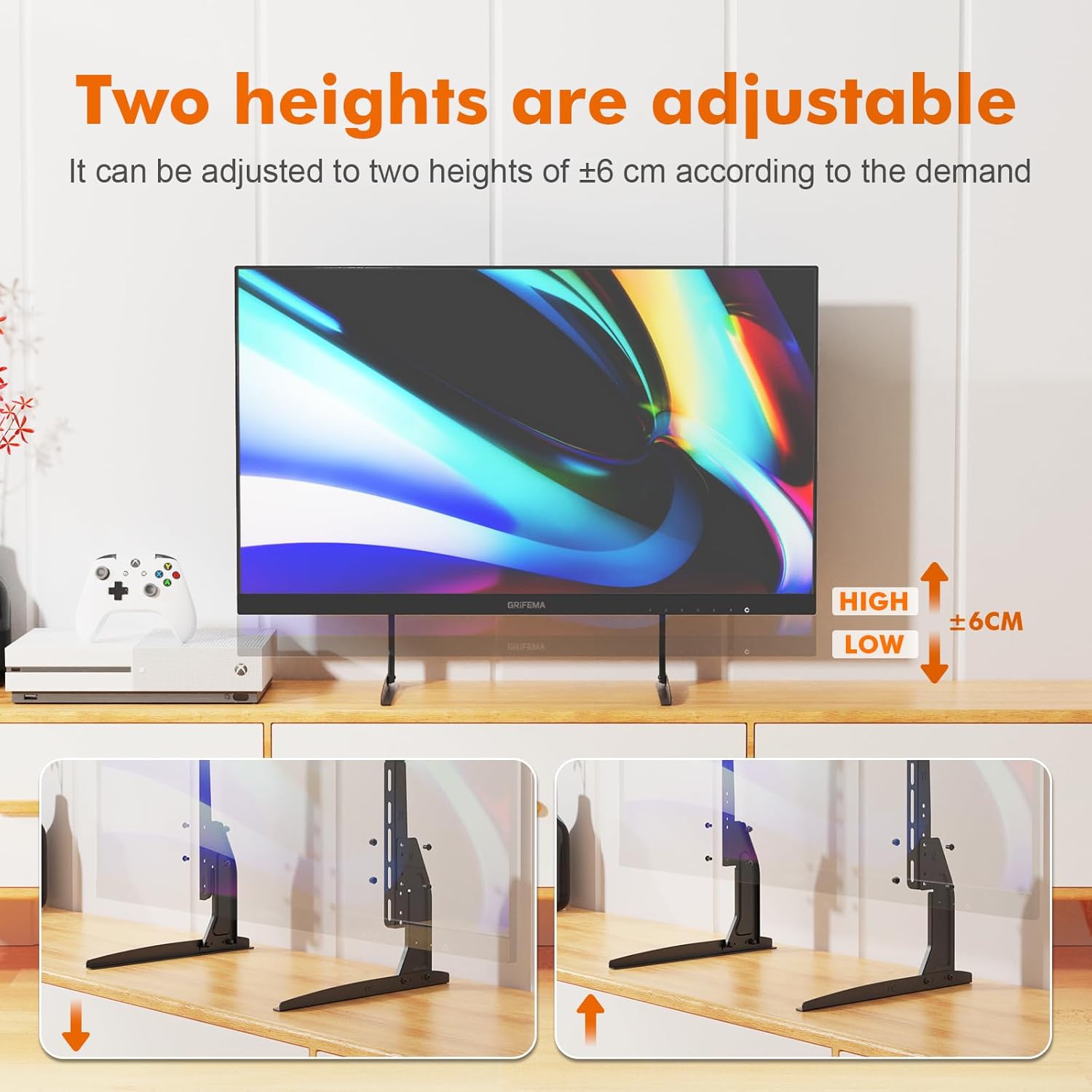 Thumbnail 3 de GRIFEMA Universal TV Stand for 22-80" LCD/LED TVs with Adjustable Height