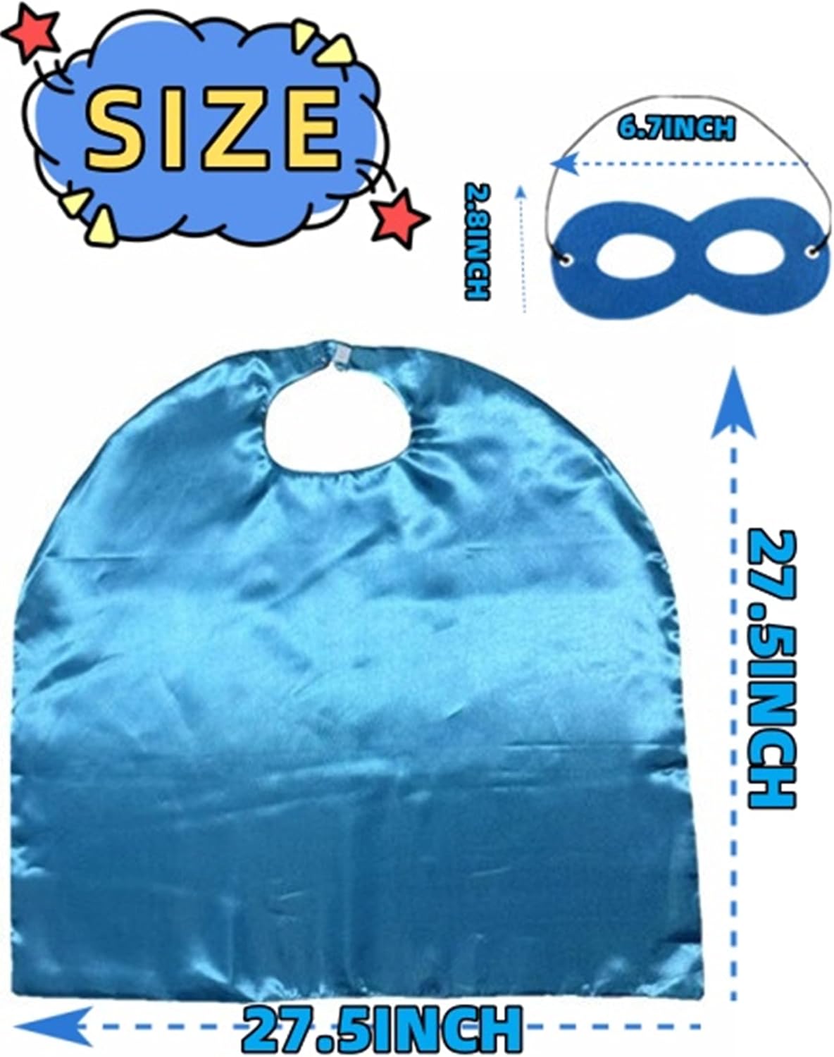 Detalle de AICOC Reversible Kids’ Cape and Mask Set for Halloween and Dress-Up