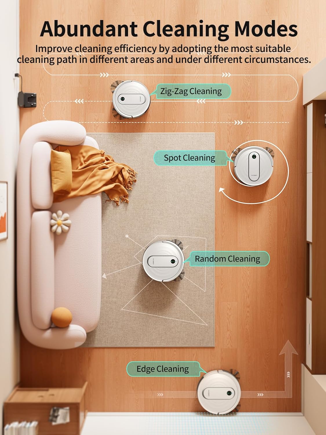 Thumbnail 6 de Airzeen Robot Vacuum and Mop J10 with 4000Pa Suction, APP/Alexa Control, and Auto Self-Charging