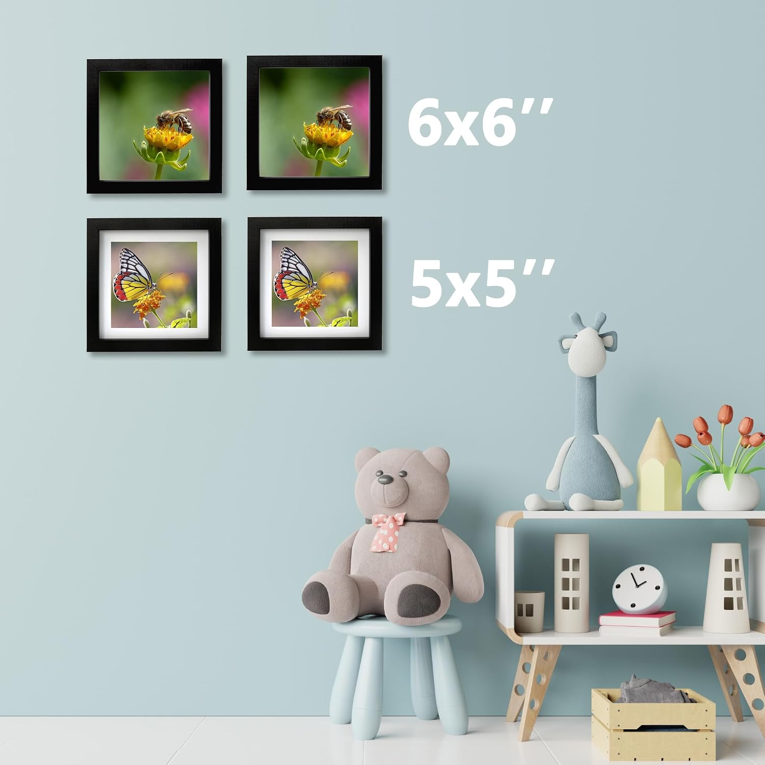 Detalle 2 de Square Photo Frame Set of 3 6x6in
